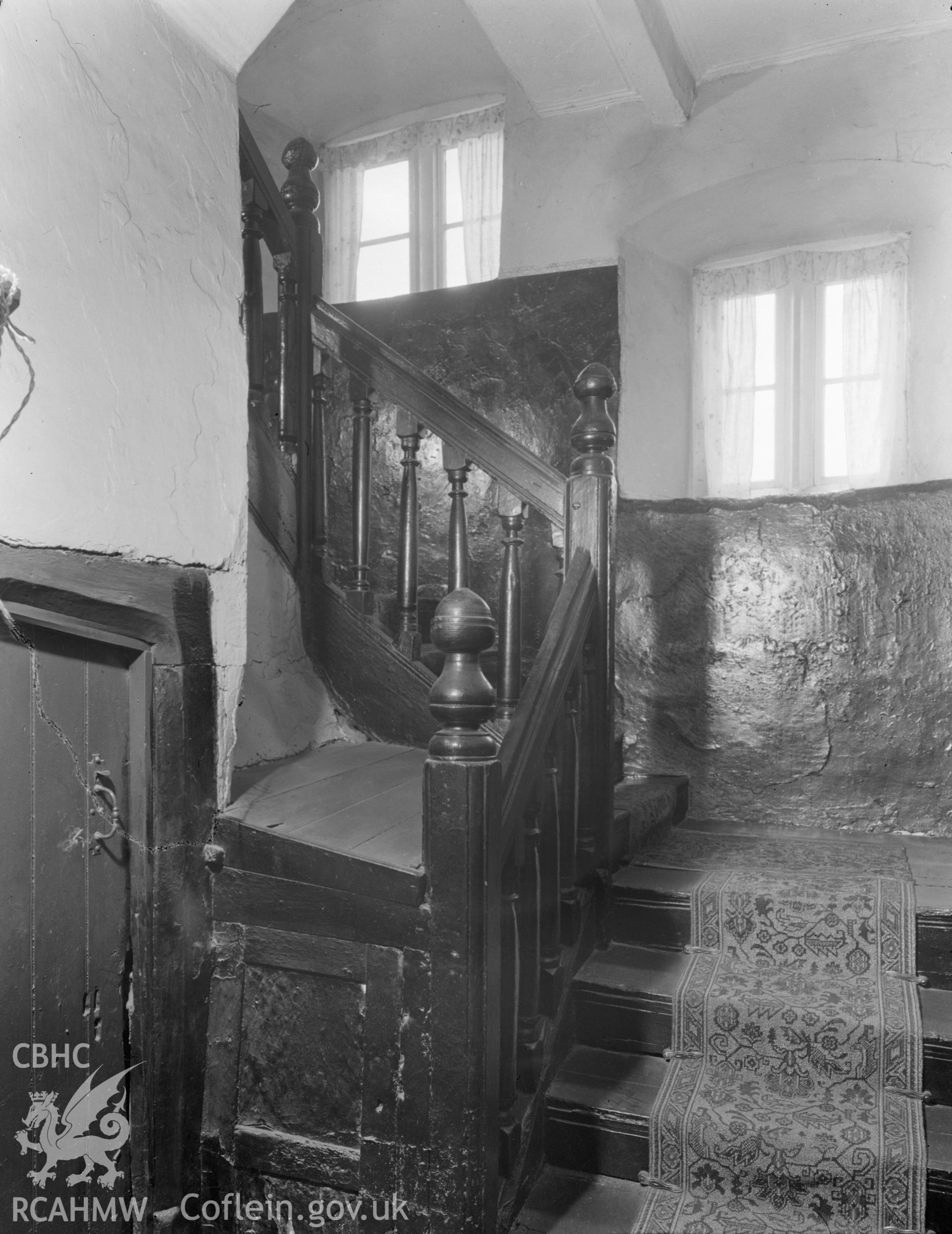 Interior view showing the staircase.