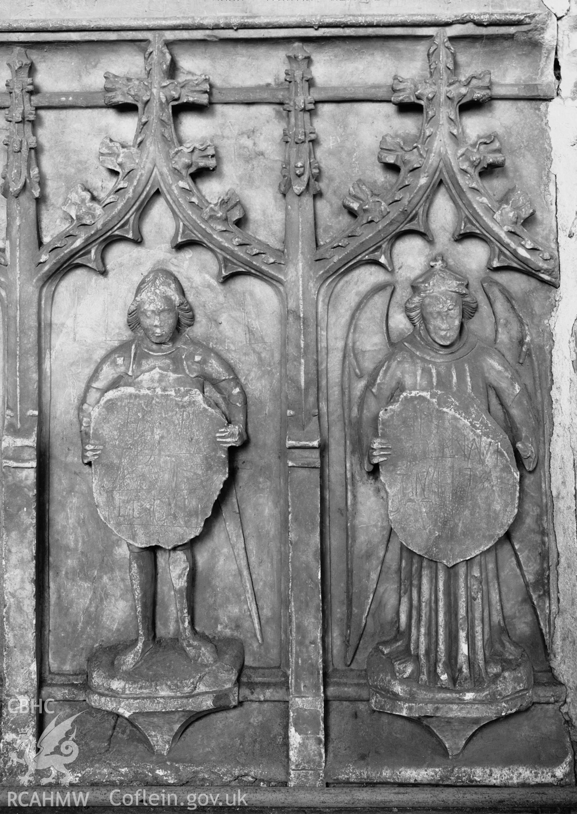 View showing the Herbert tomb at St Mary's  Priory, Abergavenny.