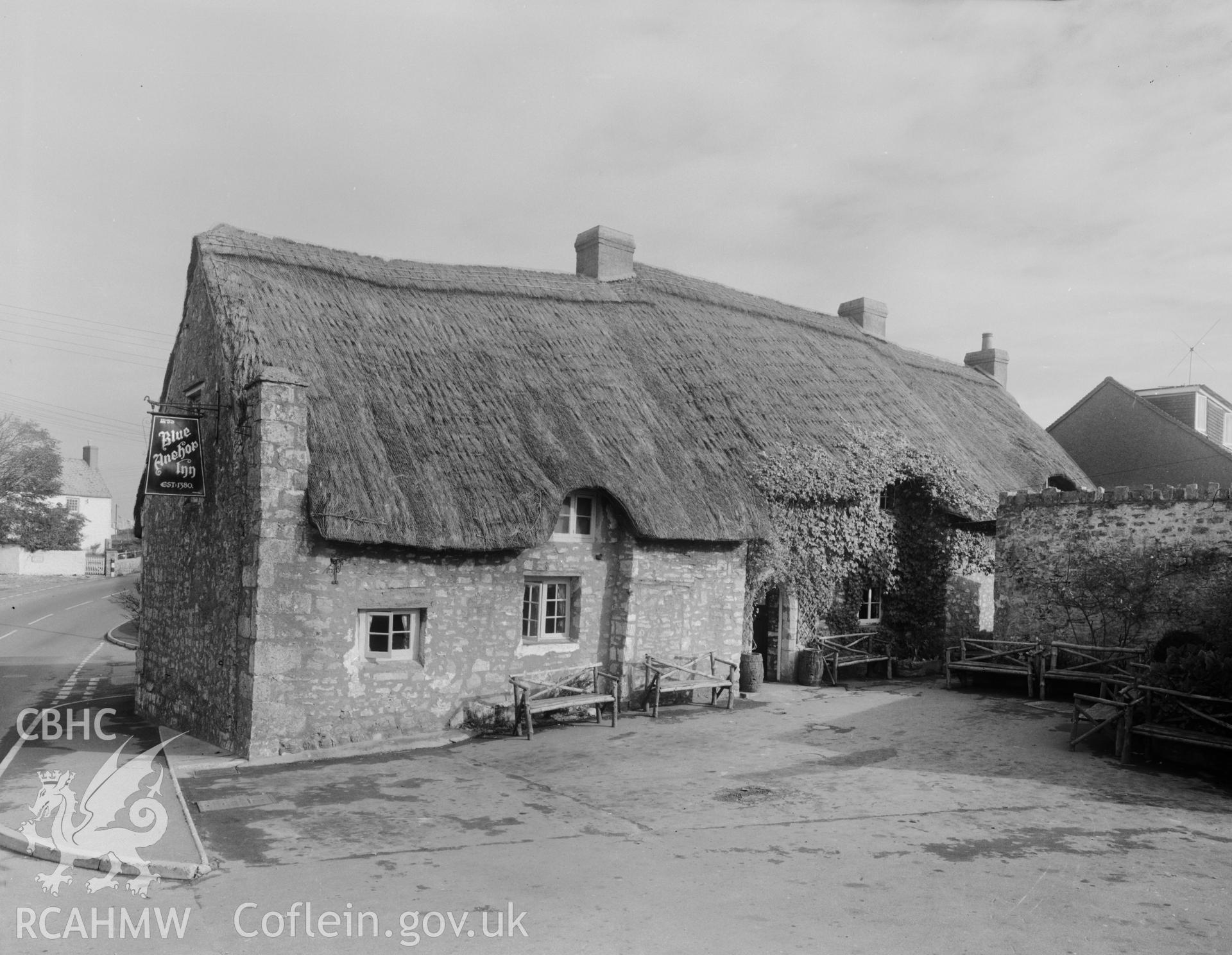 Blue Anchor Inn, East Aberthaw; one black and white photograph taken by RCAHMW 1962