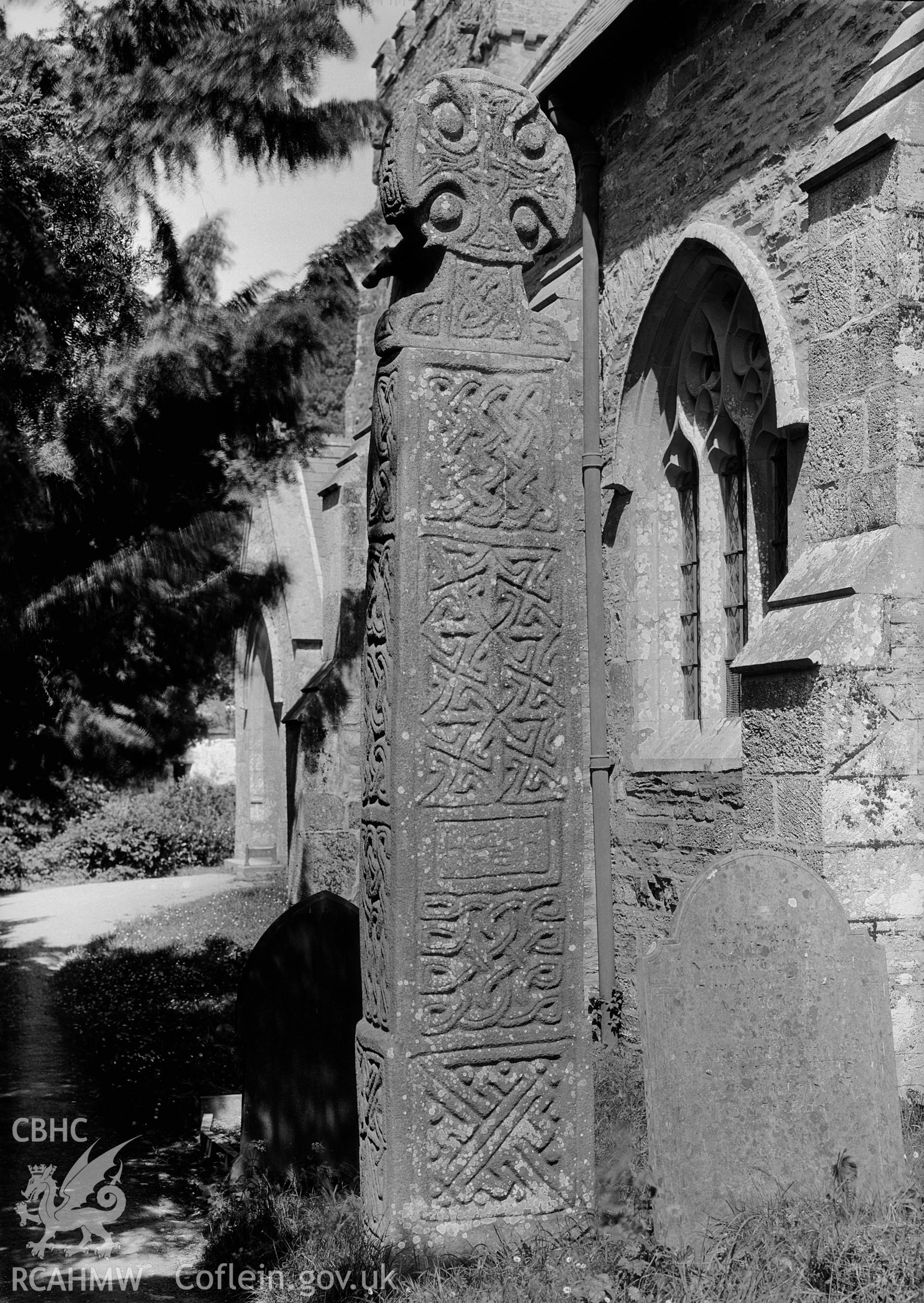 View of Nevern Cross from the east.