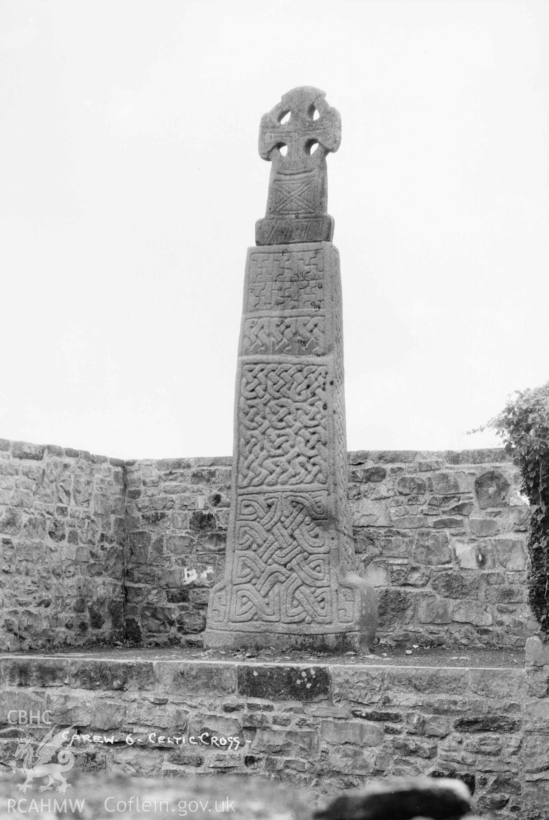 View of Carew Celtic Cross, taken by W A Call