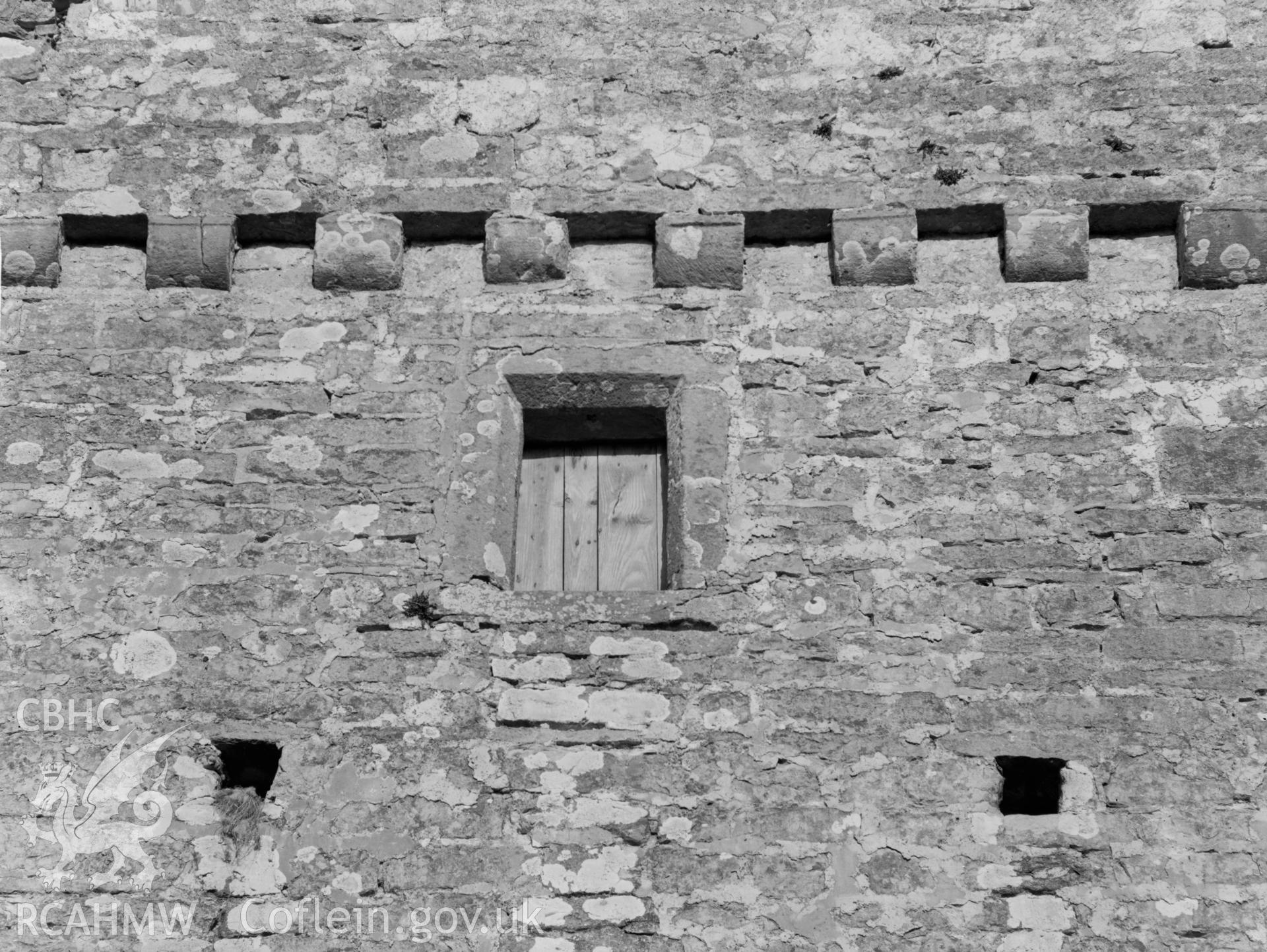 View of window at St Michael's Church, Llanmihangel taken 07.04.65.