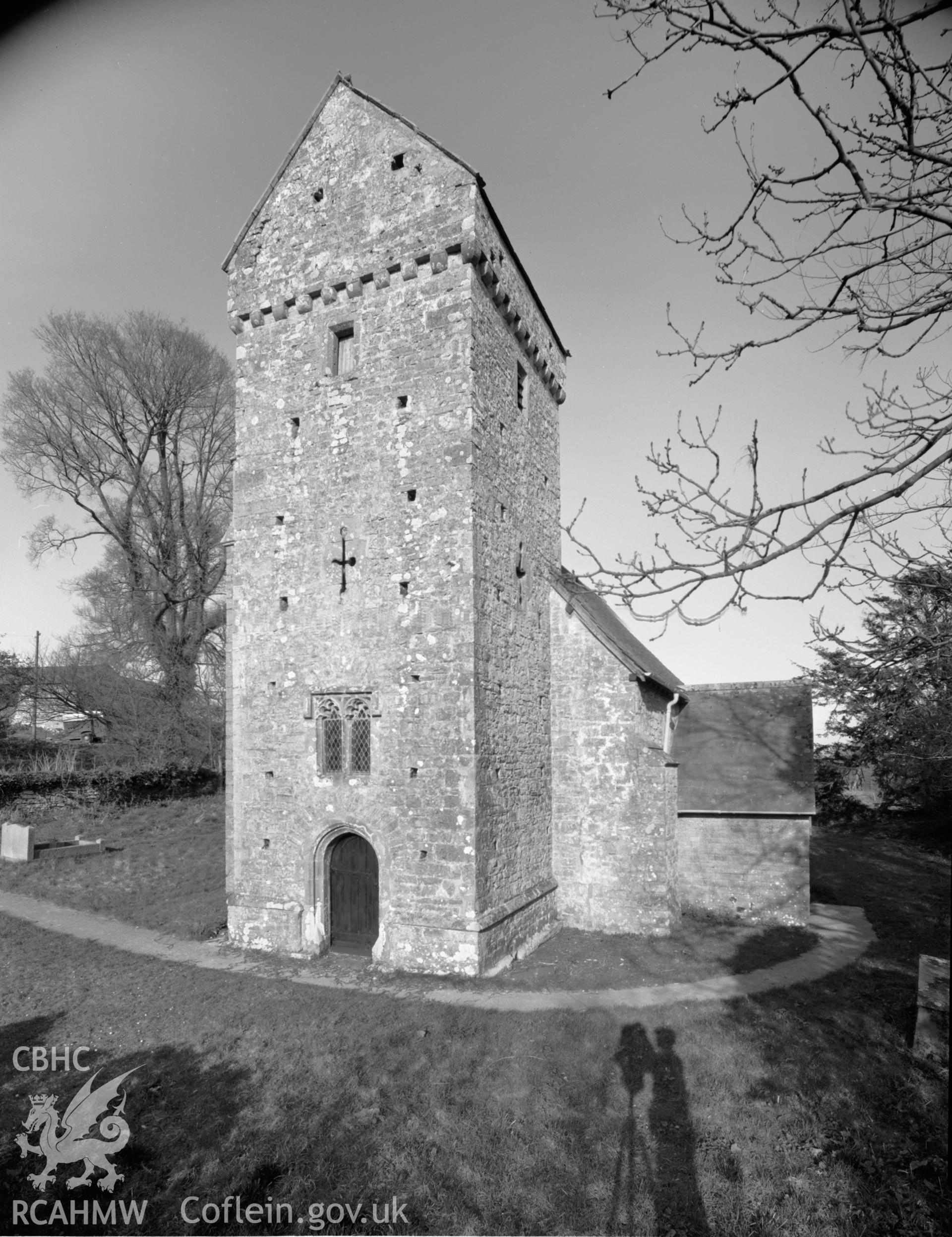 General view of St Michael's Church Llanmihangel taken 07.04.65.