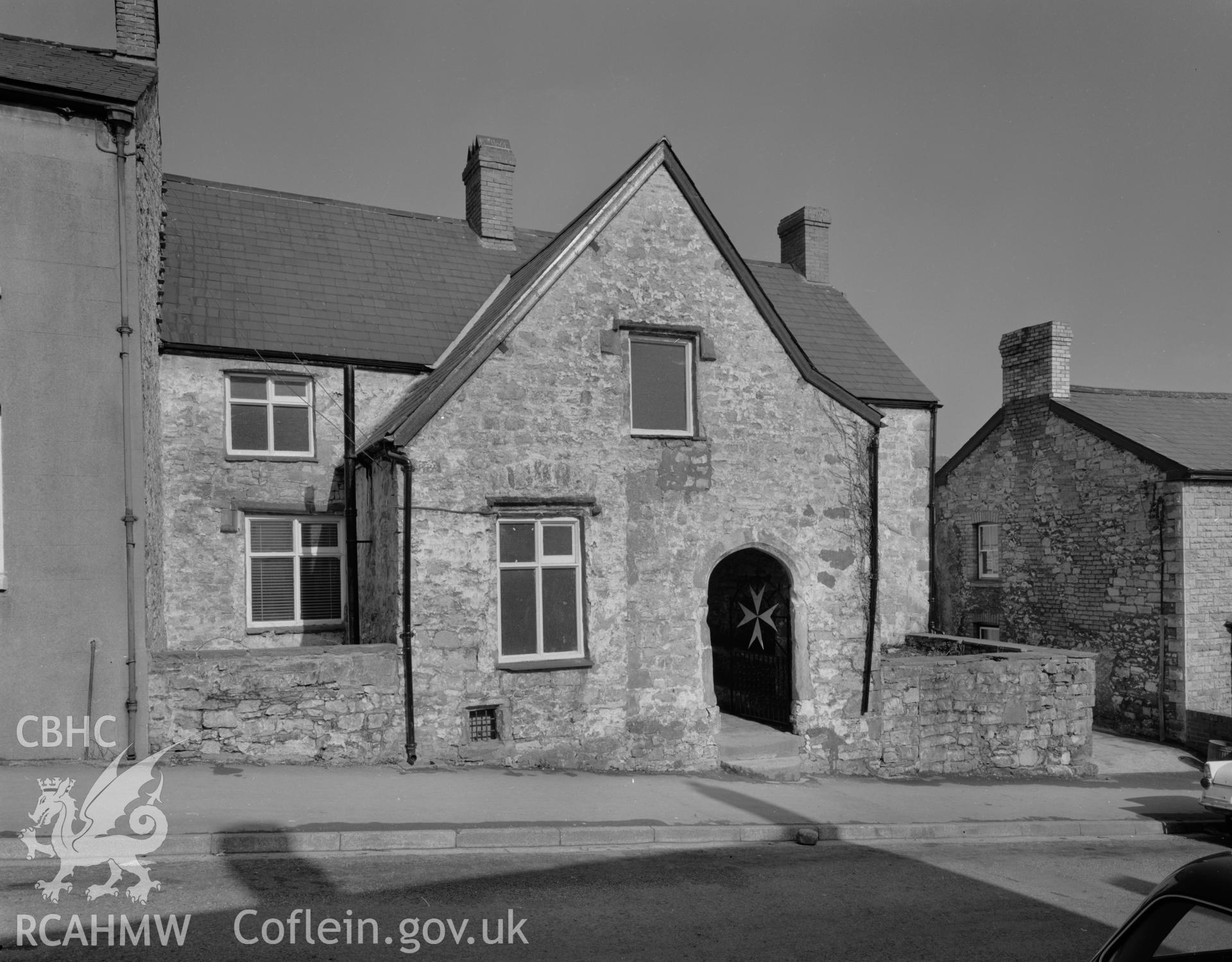 Exterior view of the Hospice, Bridgend, taken 25.11.1962