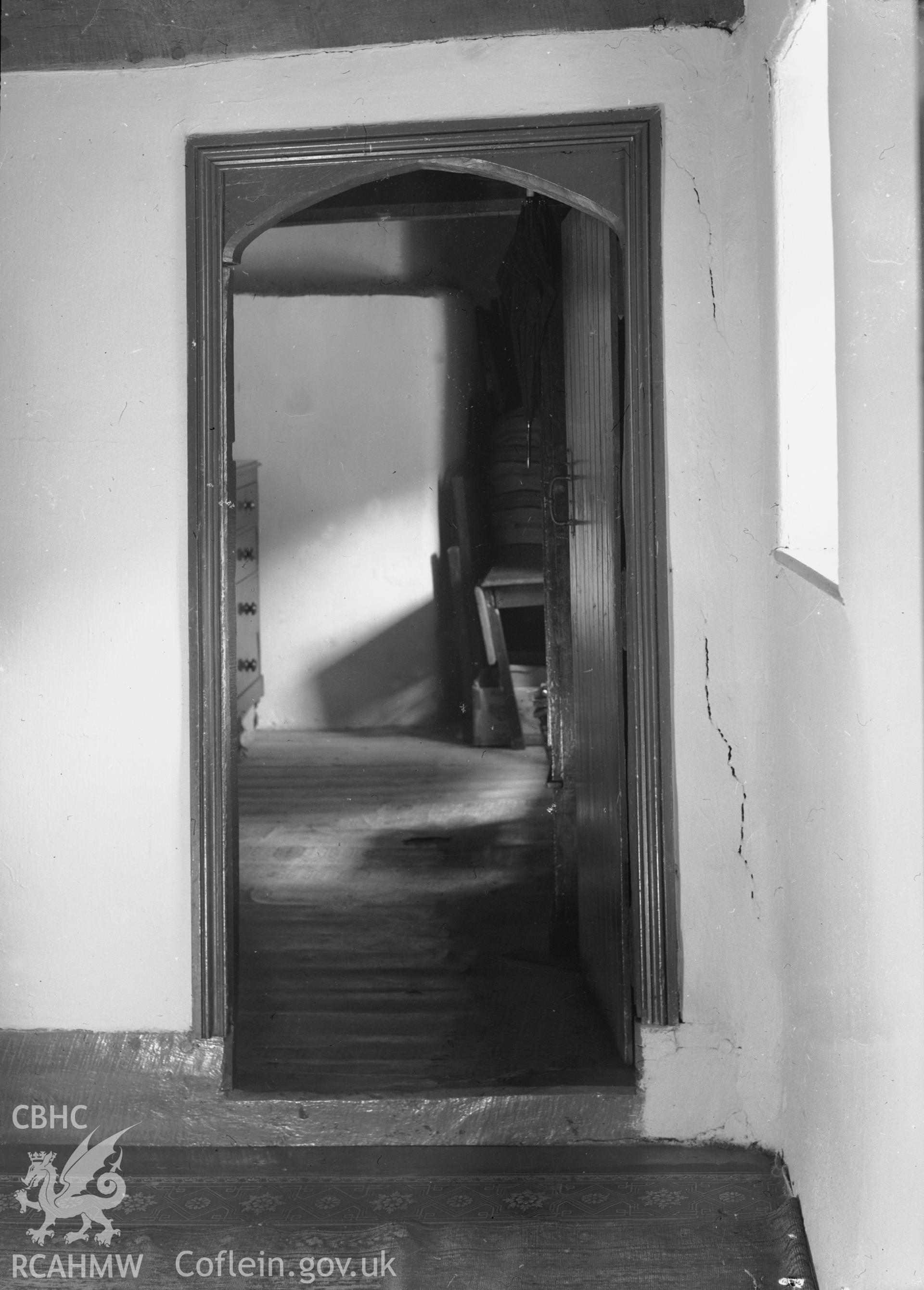 Interior view showing doorway.