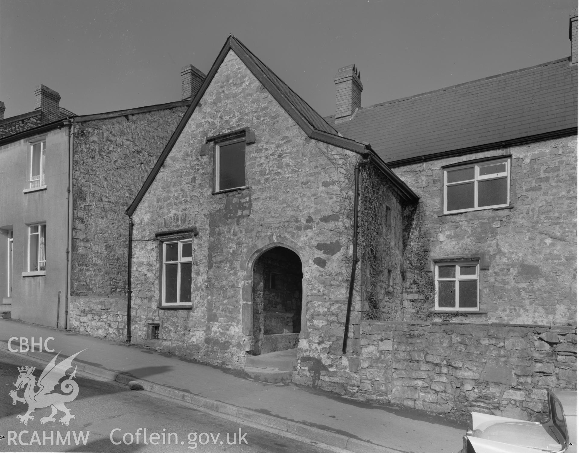 Exterior view of the Hospice, Bridgend, taken 27.06.1963.