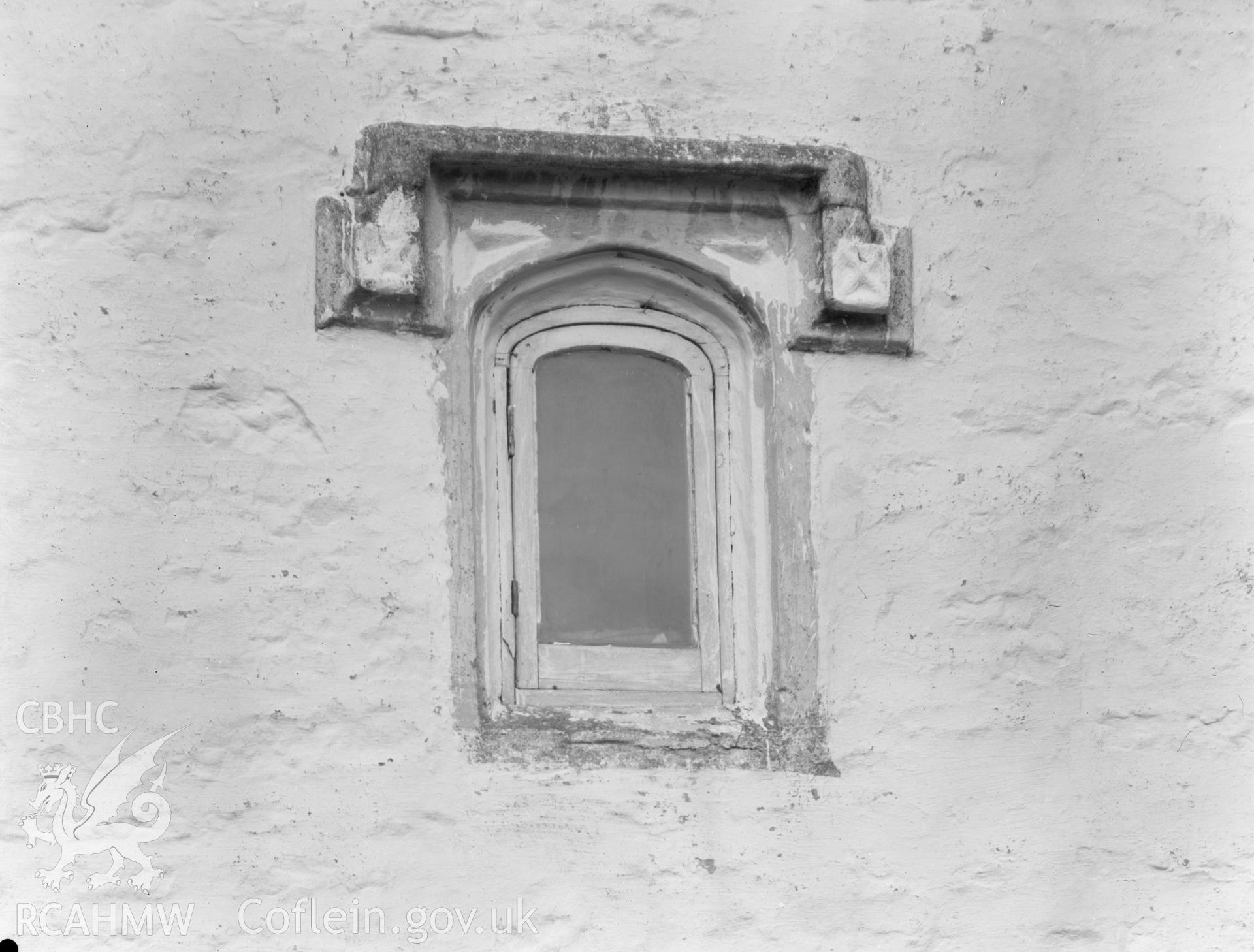 View of window at Fishweir, Llanfair taken 07.04.65.