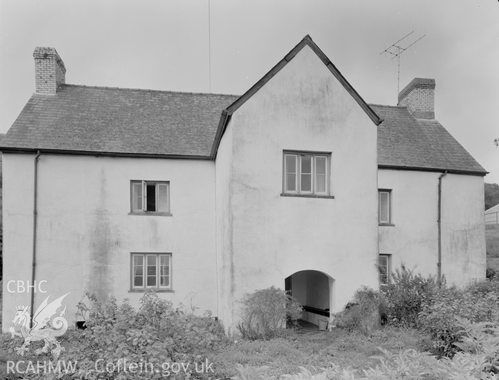 Exterior view of farmhouse, main elevation