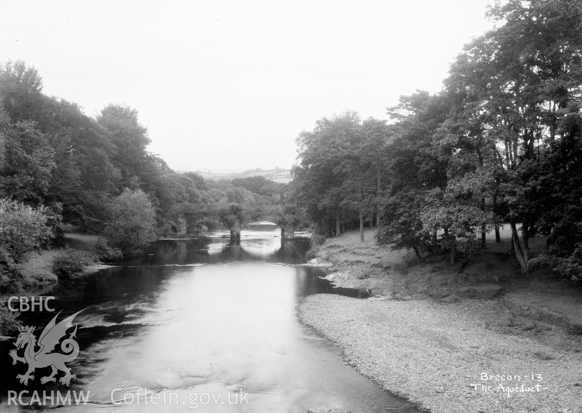 View of Brynich Aqueduct taken by W A Call circa 1920.