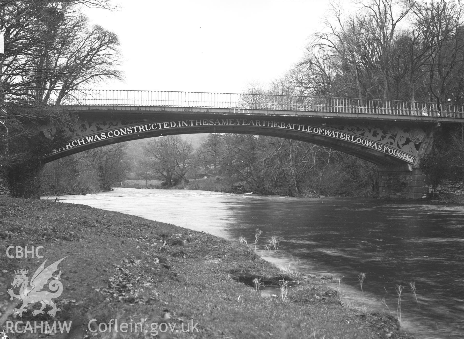 View of Waterloo Bridge, Bettws y Coed taken 08.01.1951.