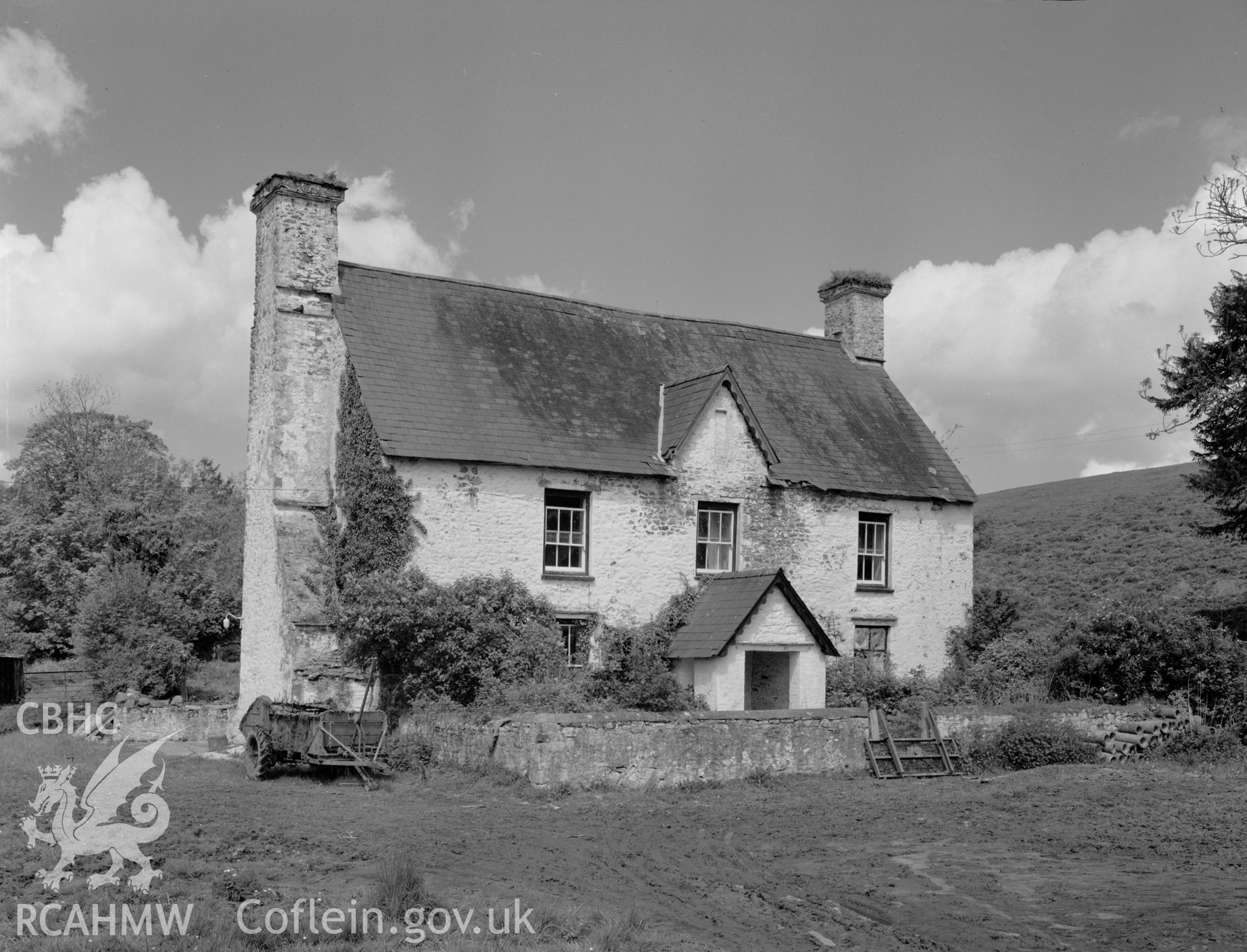 Farmhouse, exterior view showing main elevation