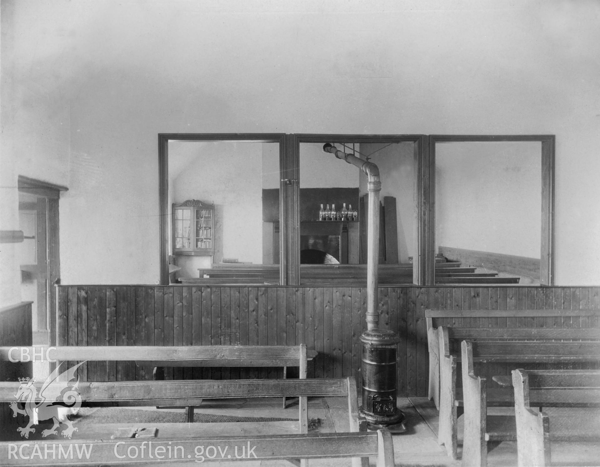 Interior view looking into school room