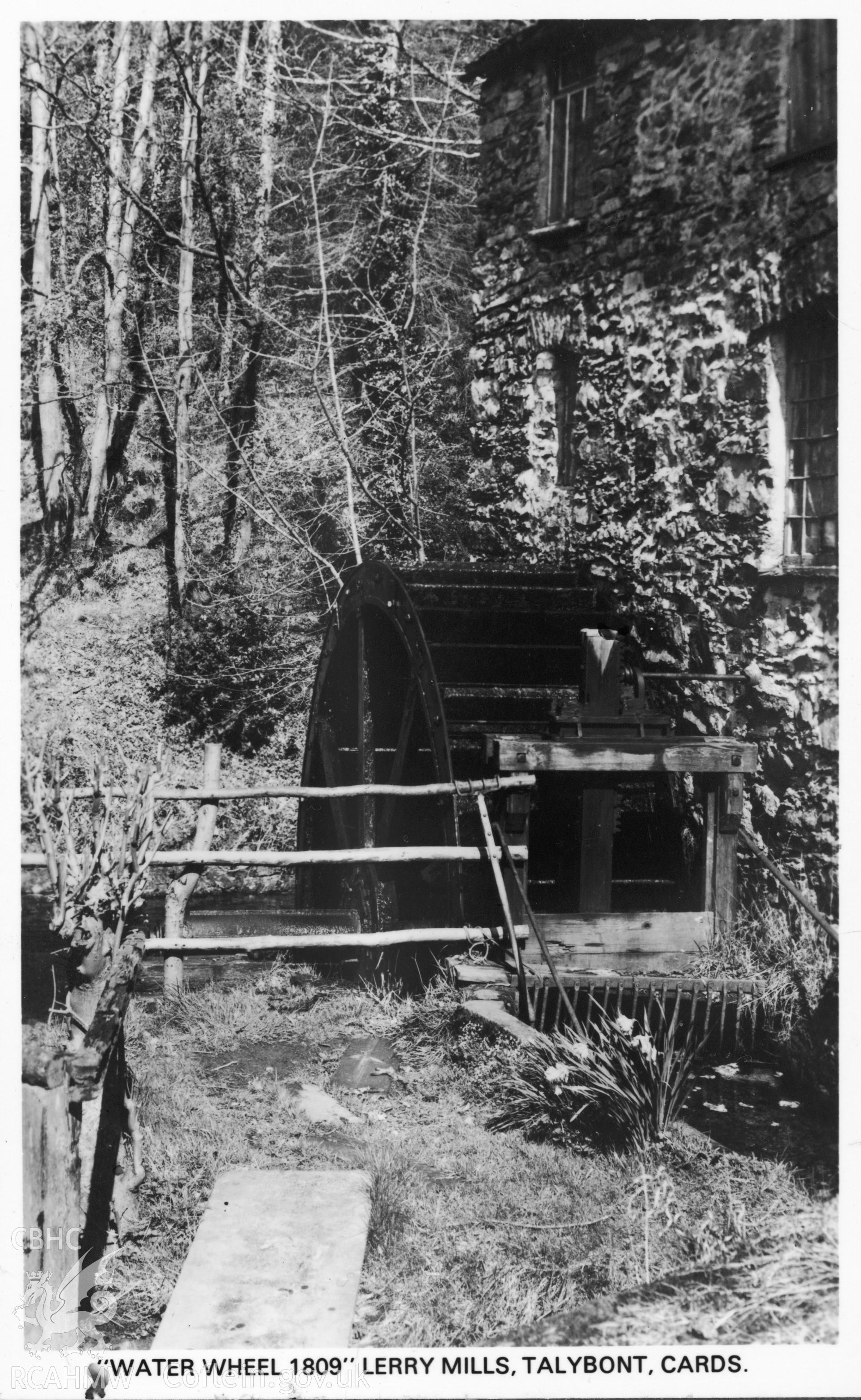 Water-wheel at Lerry Mills, Taybont.