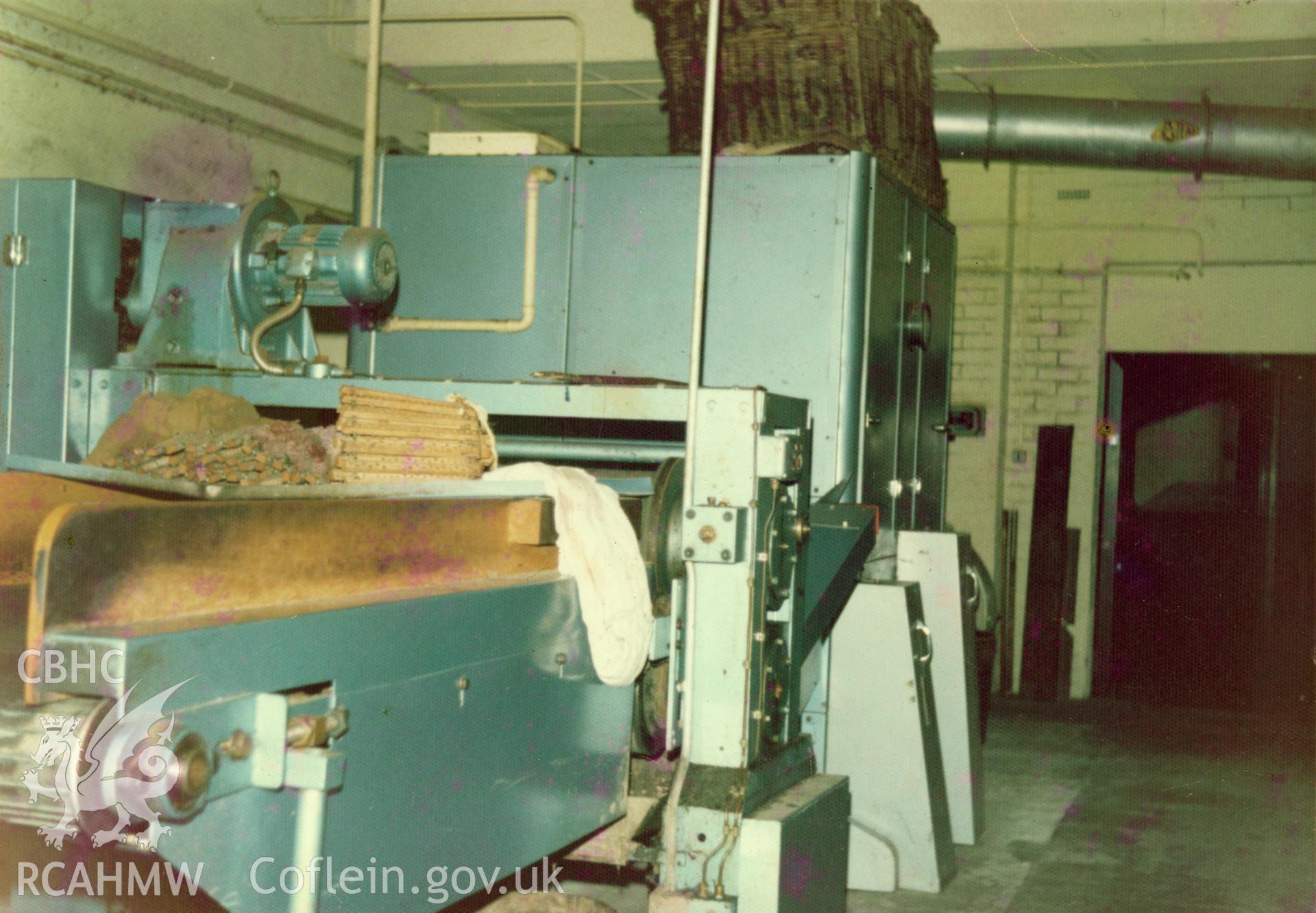 Interior view showing the drying equipment at Cambrian Wool Factory.