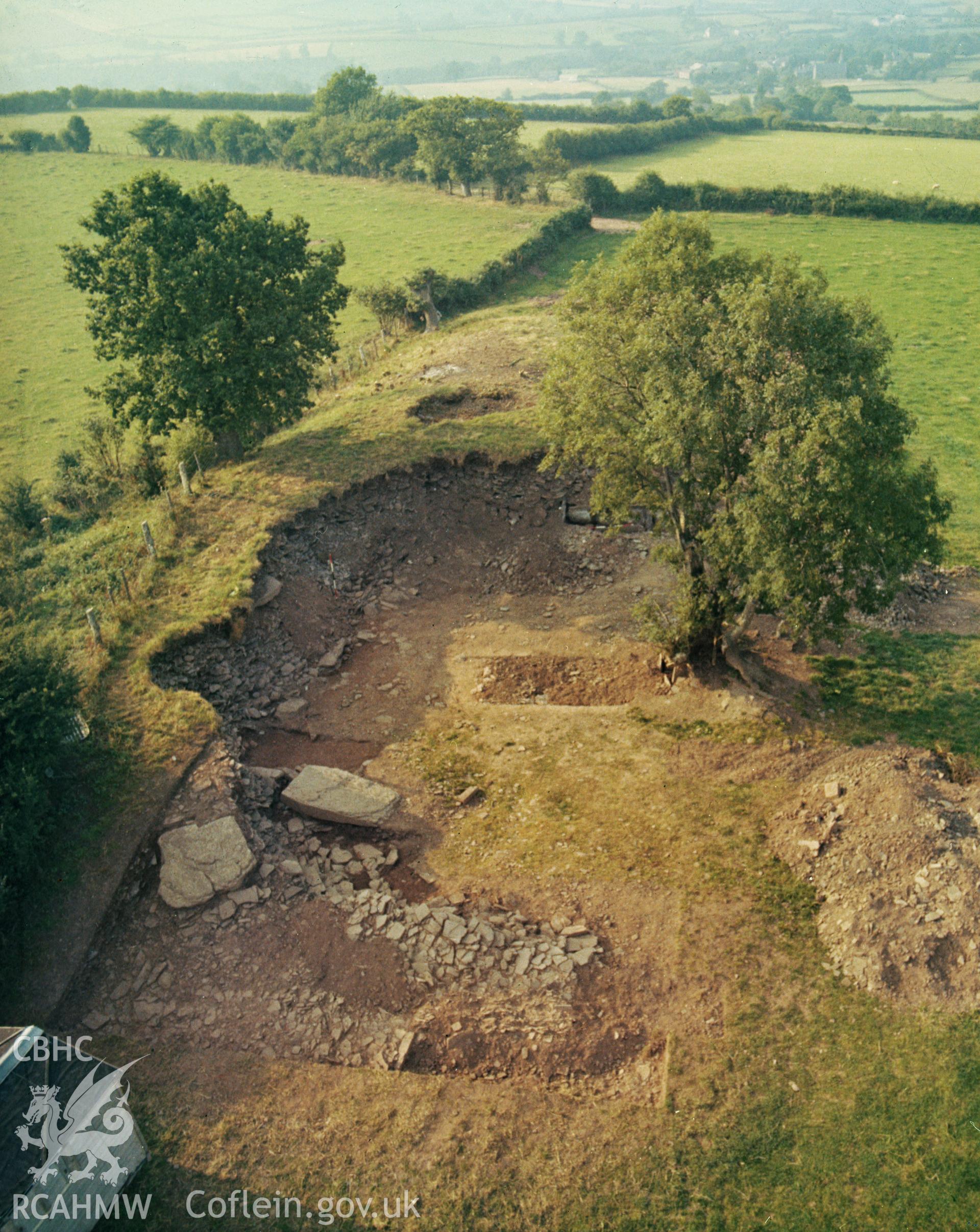 D.O.E. photograph of Talgarth Long Barrow (Pen-y-Wyrlod Long Cairn).