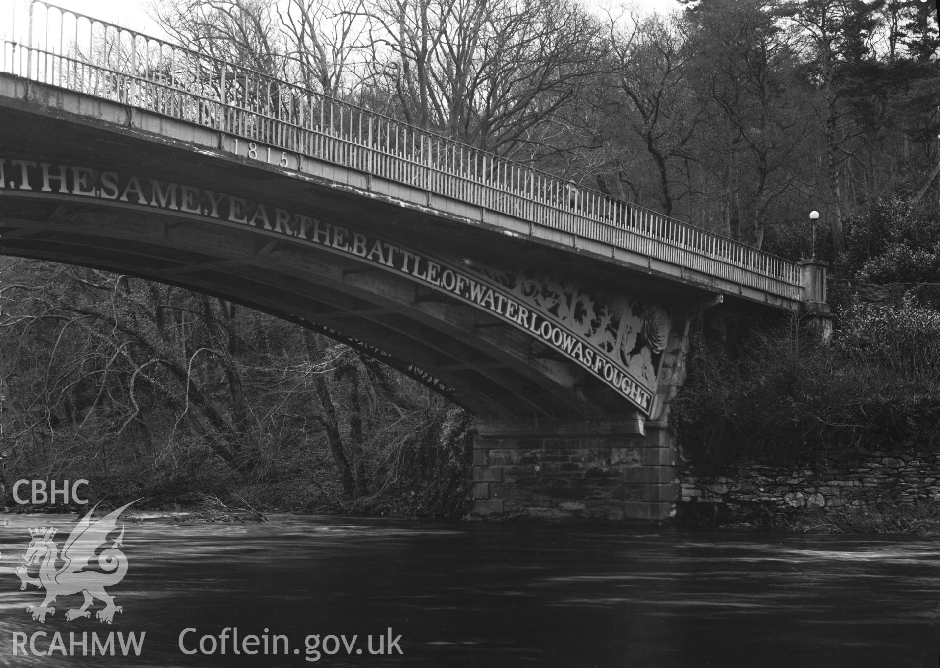 View of Waterloo Bridge, Bettws y Coed taken 08.01.1951.