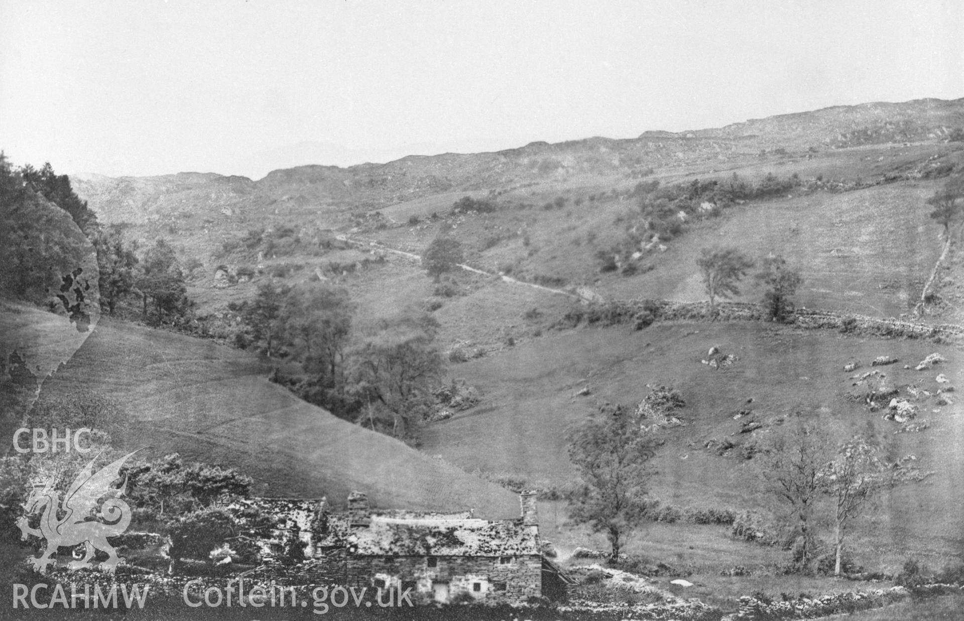 Ty Mawr, Gwibernant; black and white photograph copied from a photograph from the J.E. Griffith Collection per E.G. Wright