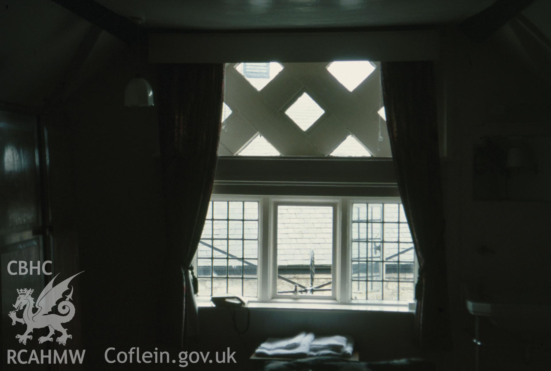 Interior view showing the room above the porch looking towards the window.