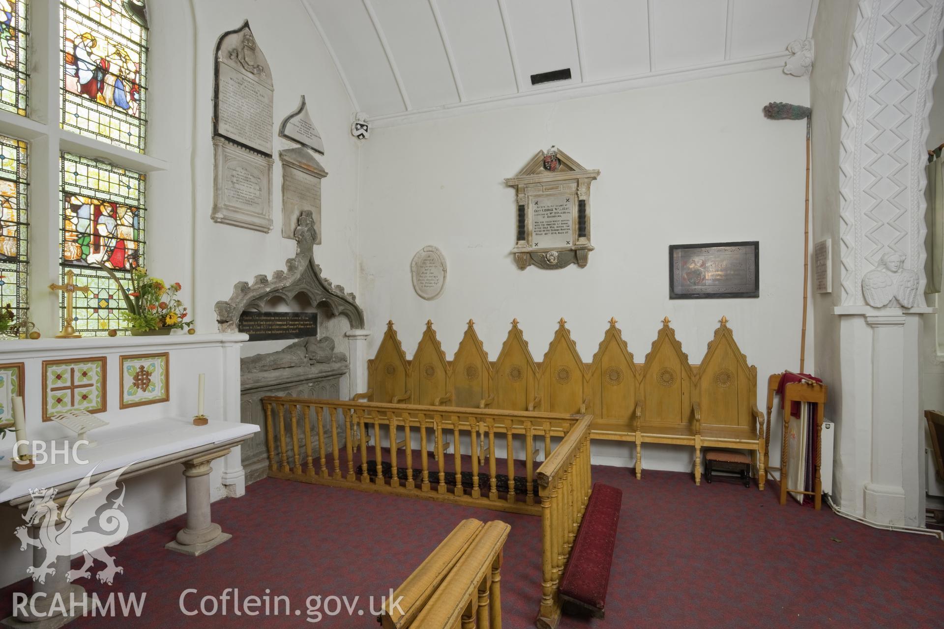 Chancel south wall.