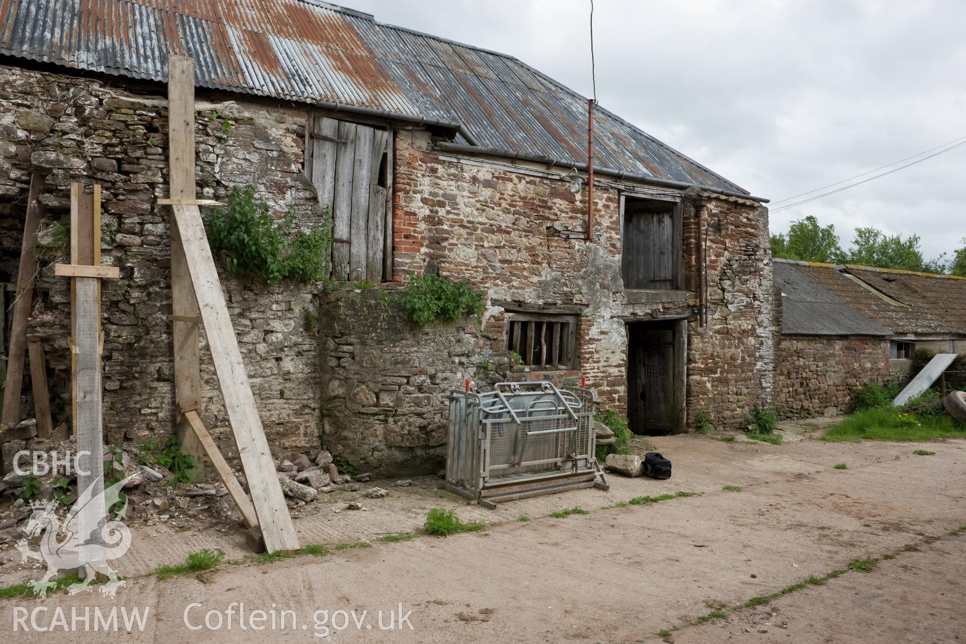 Exterior stair to granary.