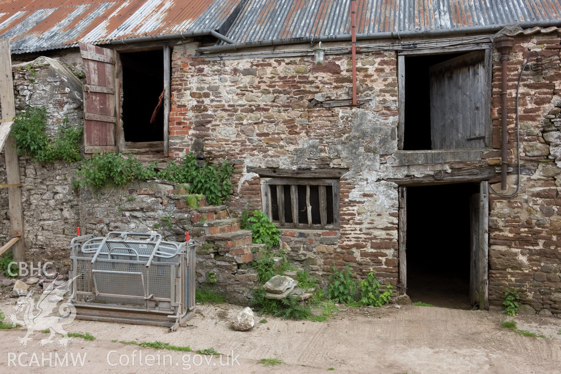 Exterior stair to granary.