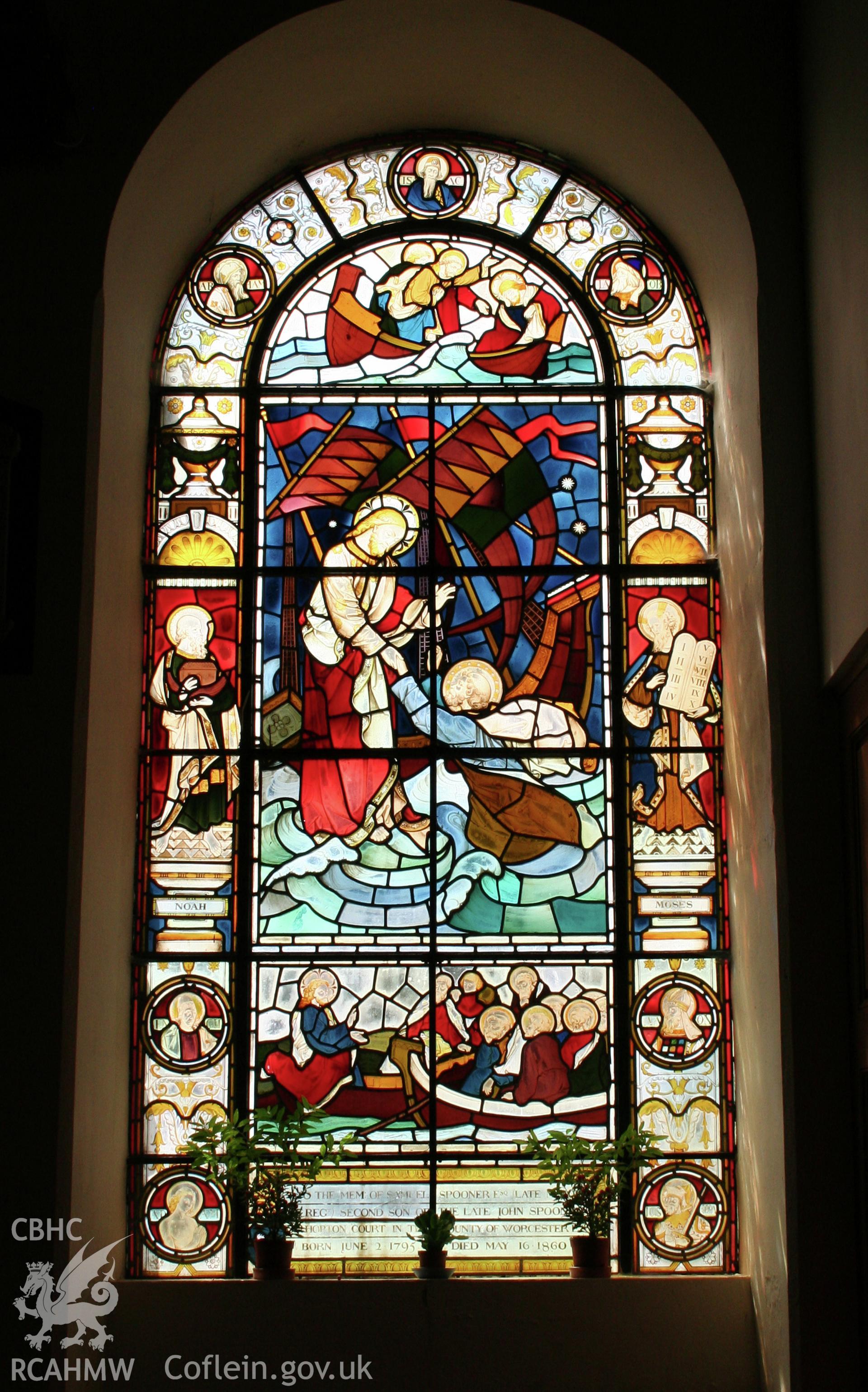 St Mary's Church, detail of stained glass window.