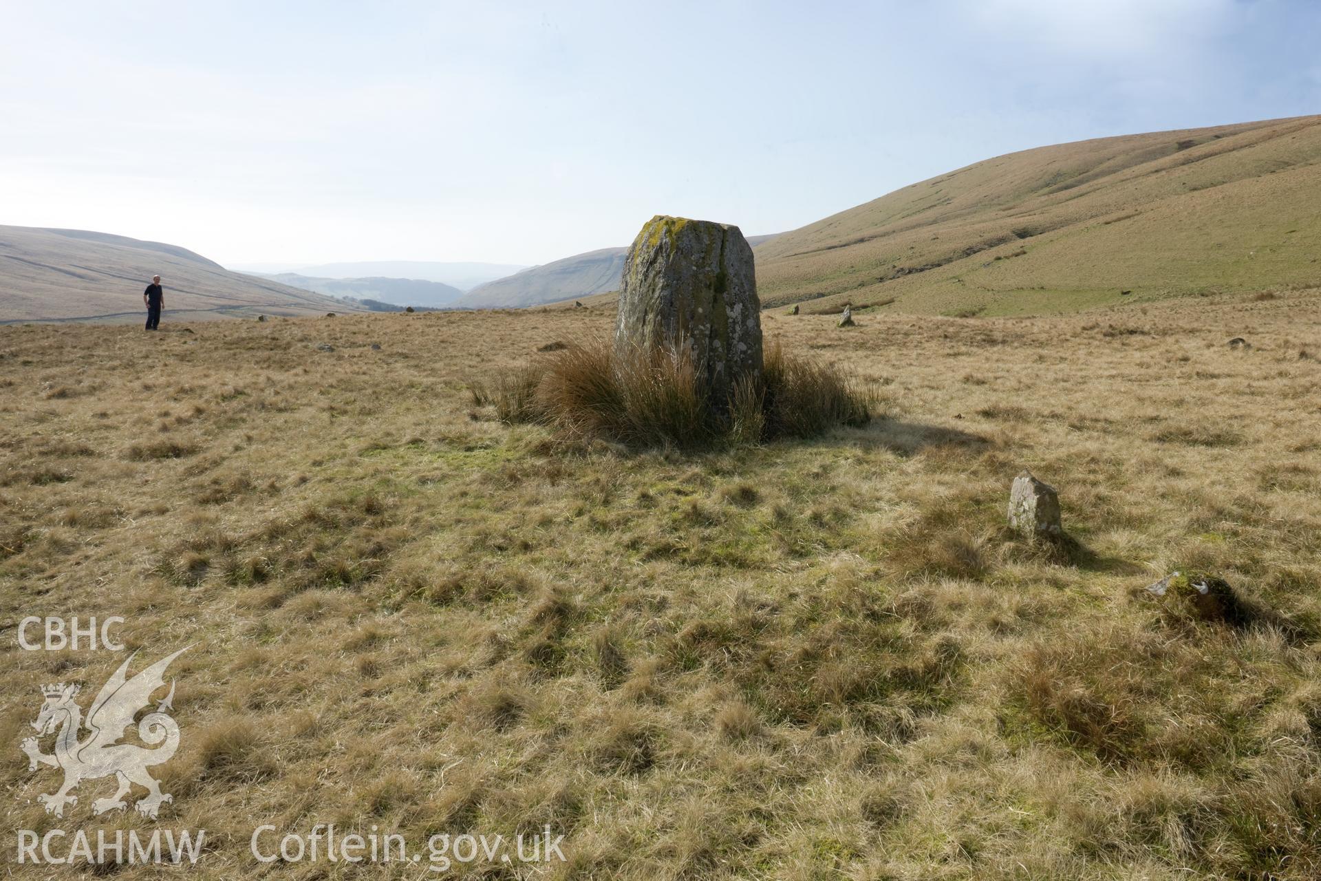 Near view from the north, with figure.