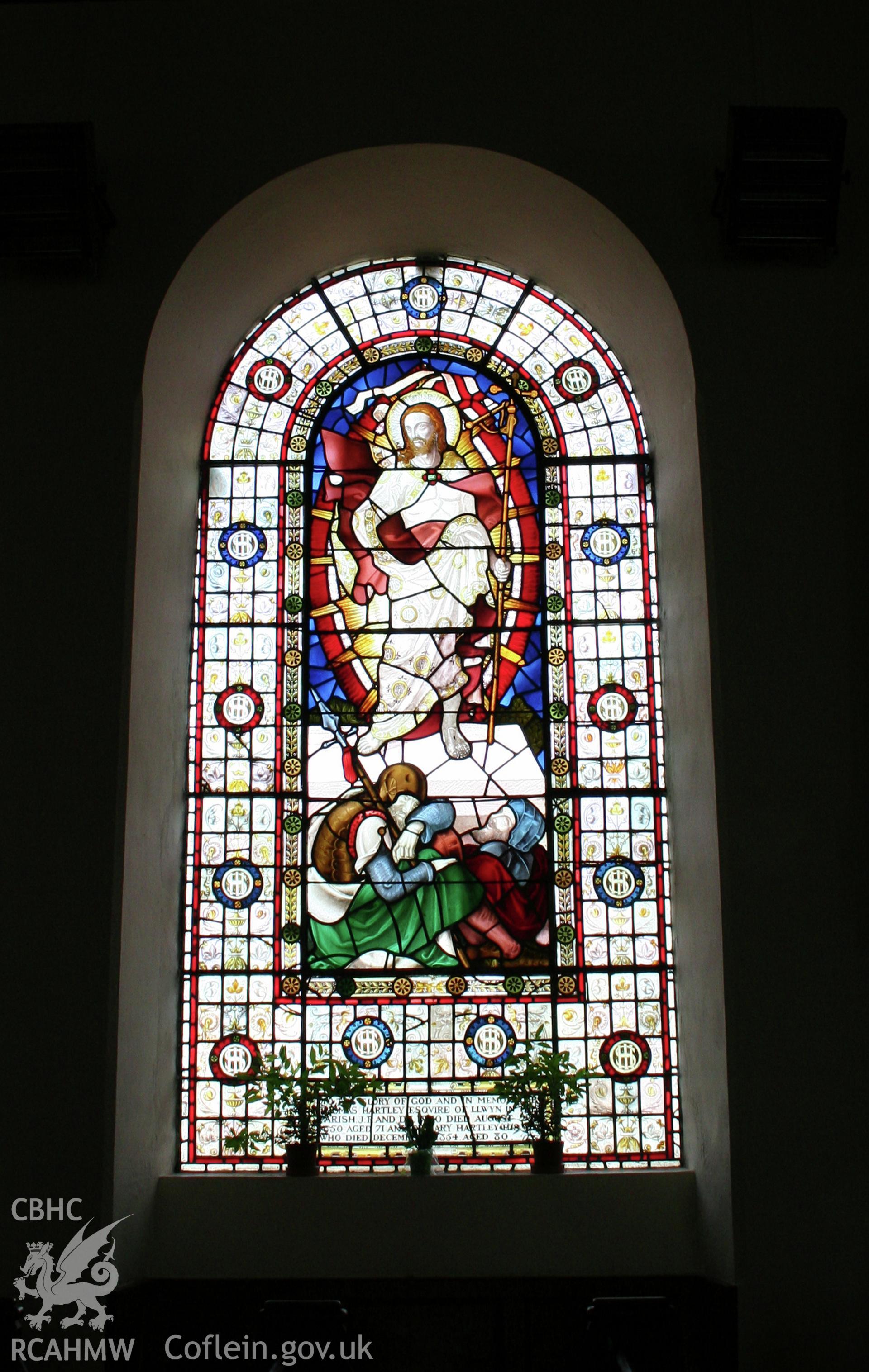 St Mary's Church, detail of stained glass window.