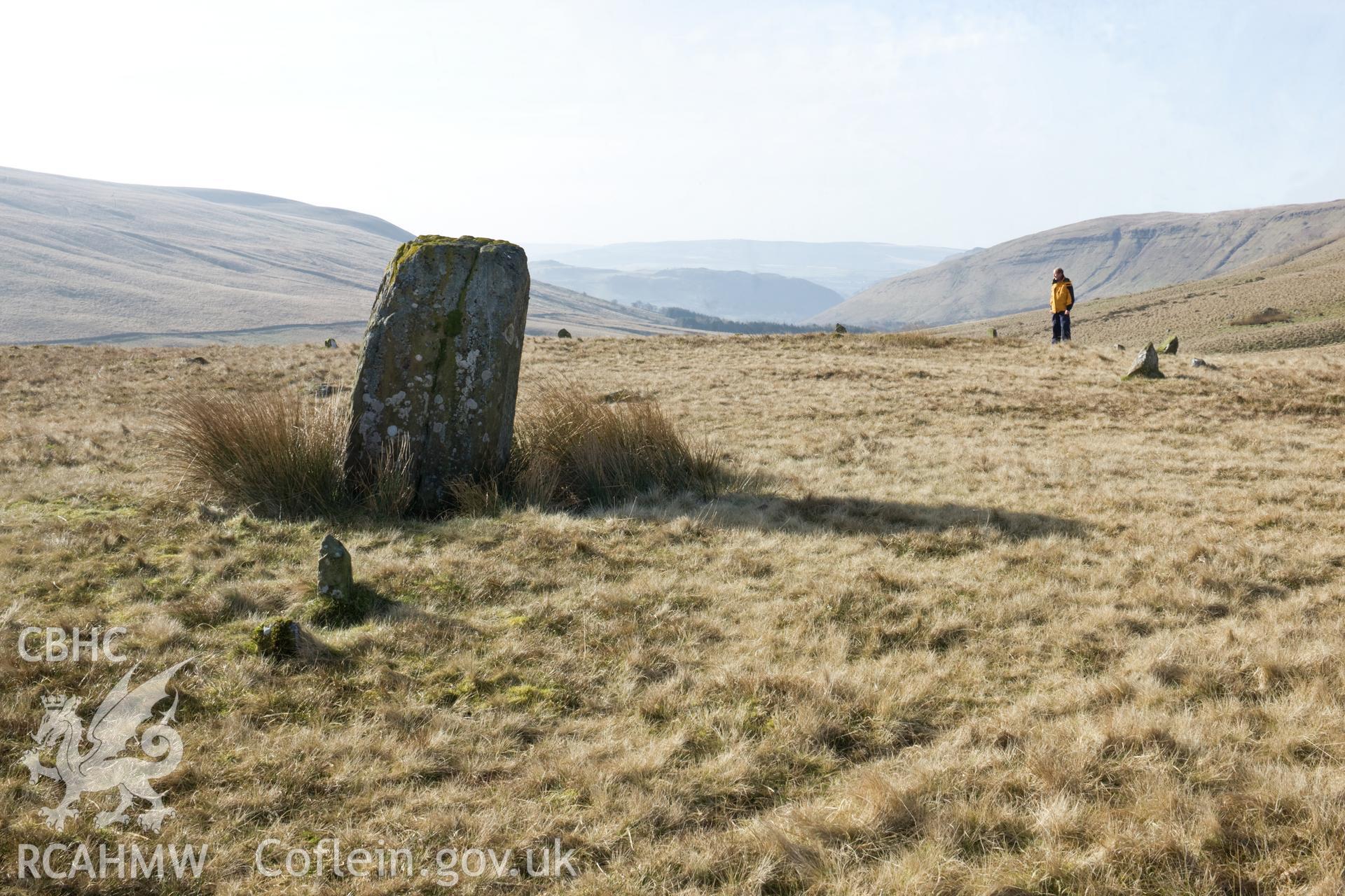 Near view from the north, with figure.