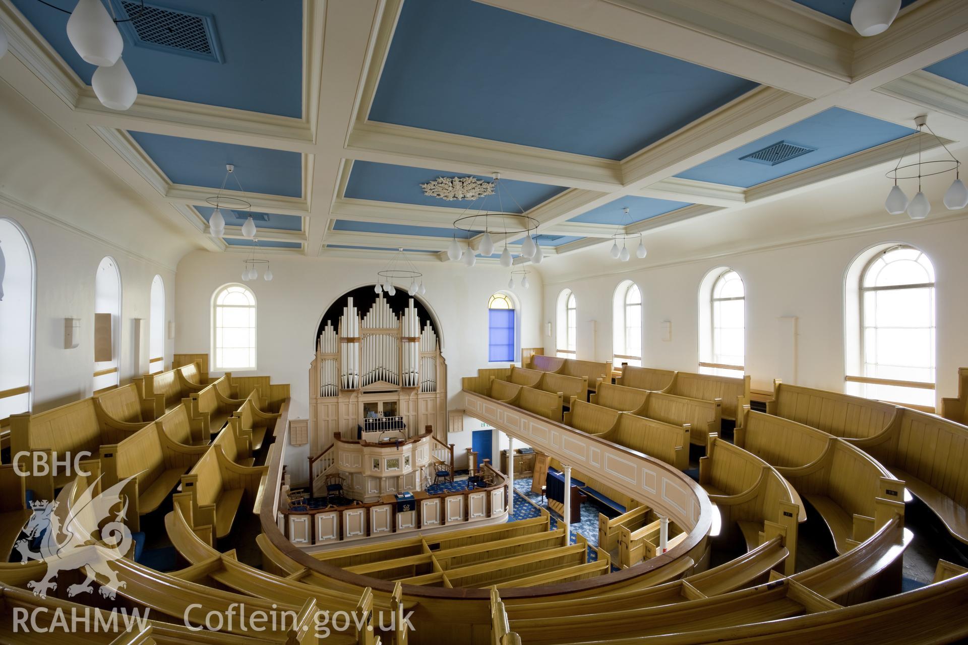 Looking towards sedd fawr from back of gallery.