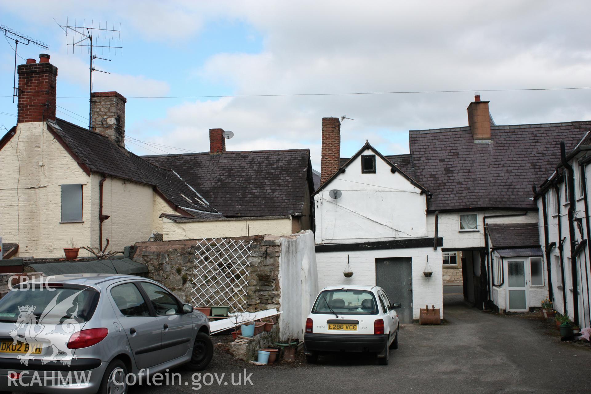 View from south showing the rear of Star Inn & 51 Clwyd Street.