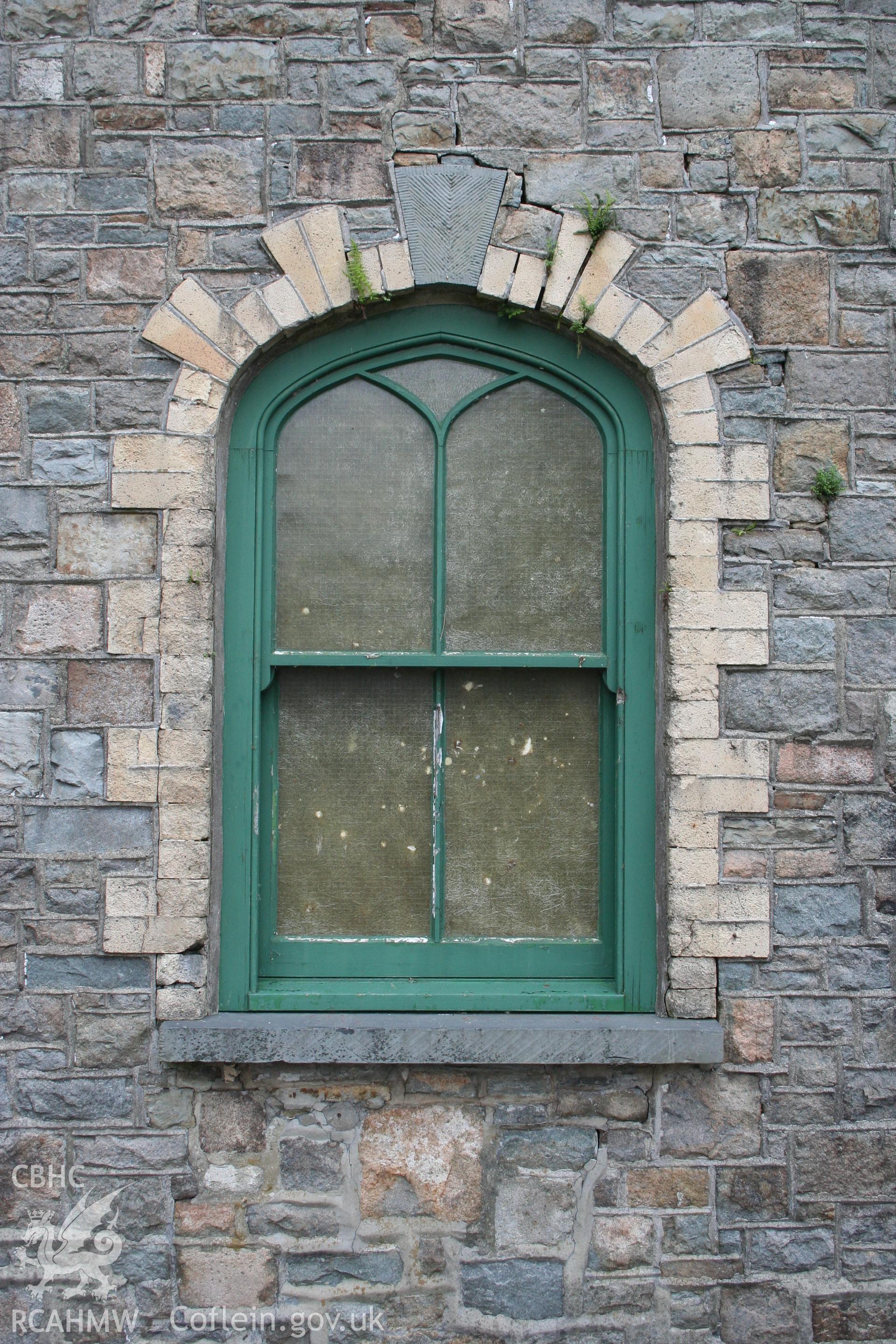 Window in west gable.