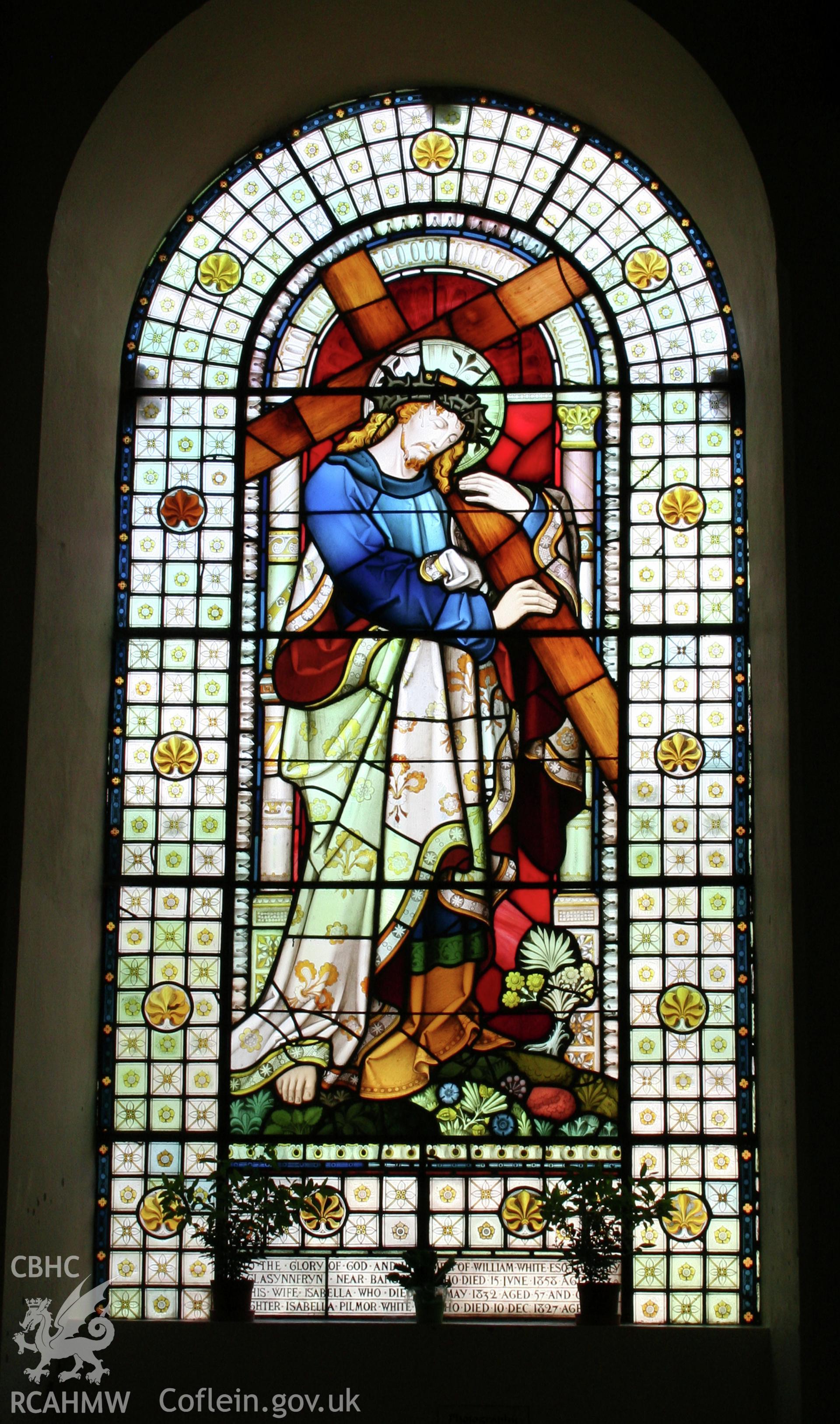 St Mary's Church, detail of stained glass window.