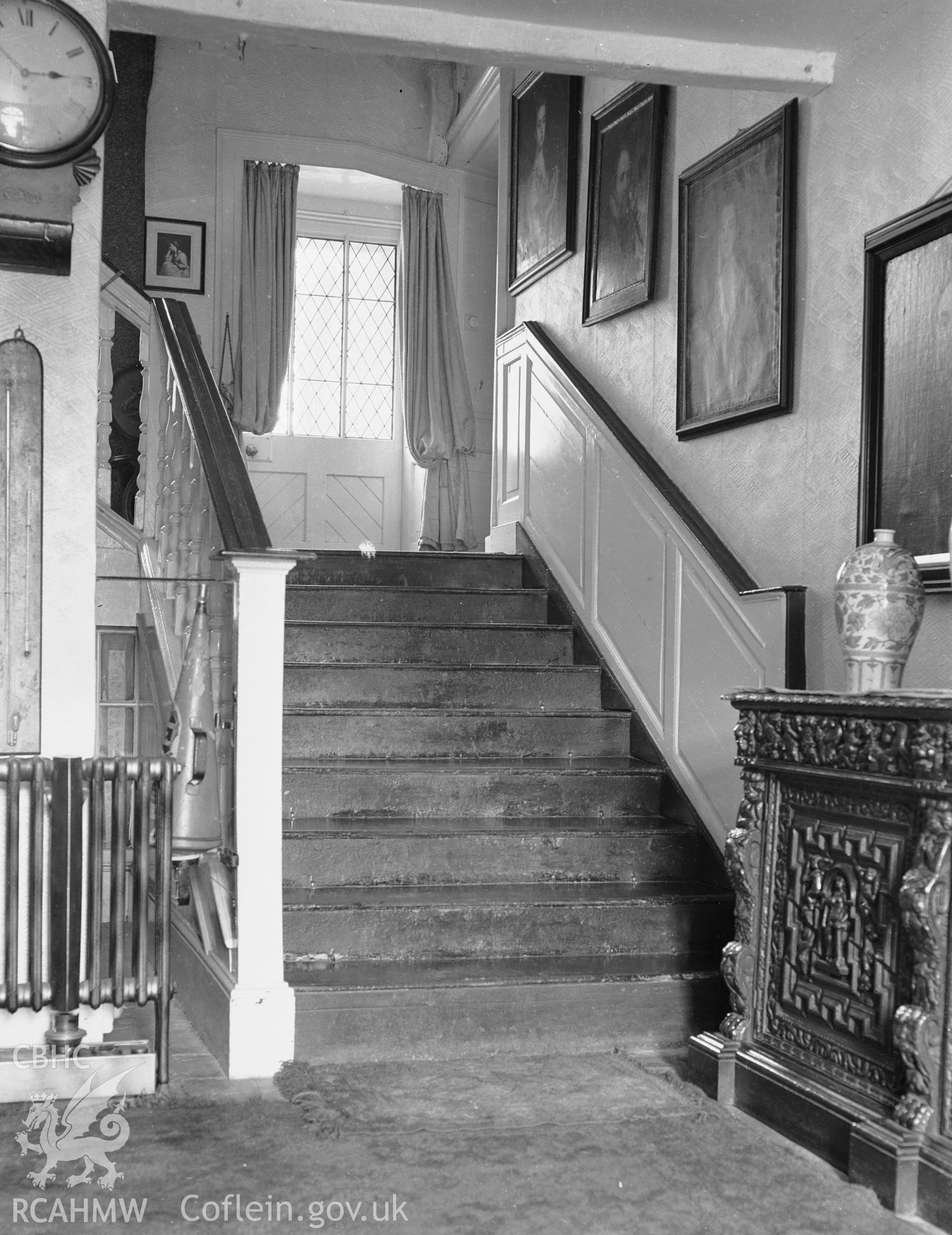 Interior view showing the staircase.