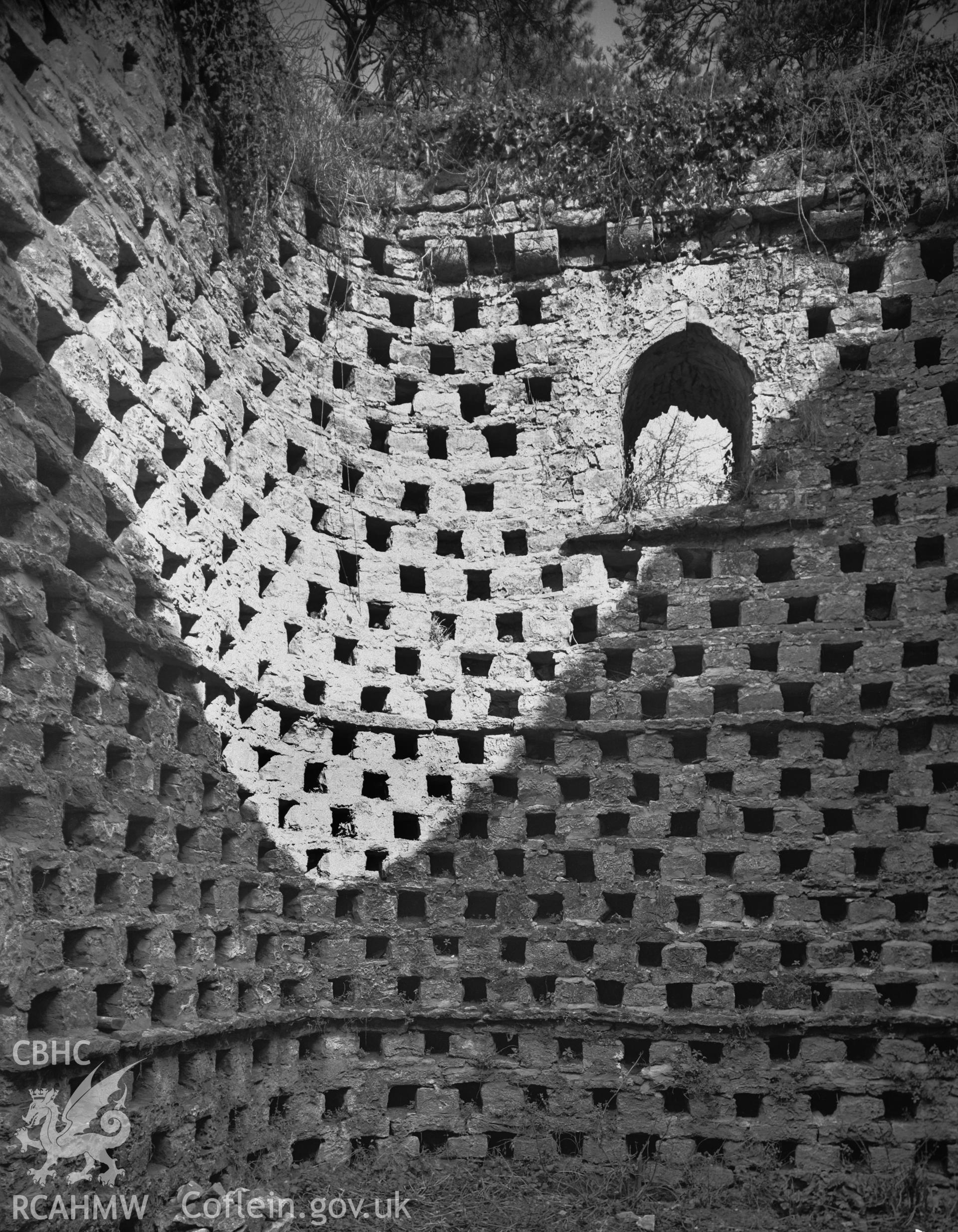 East side of the interior of the dovecot.