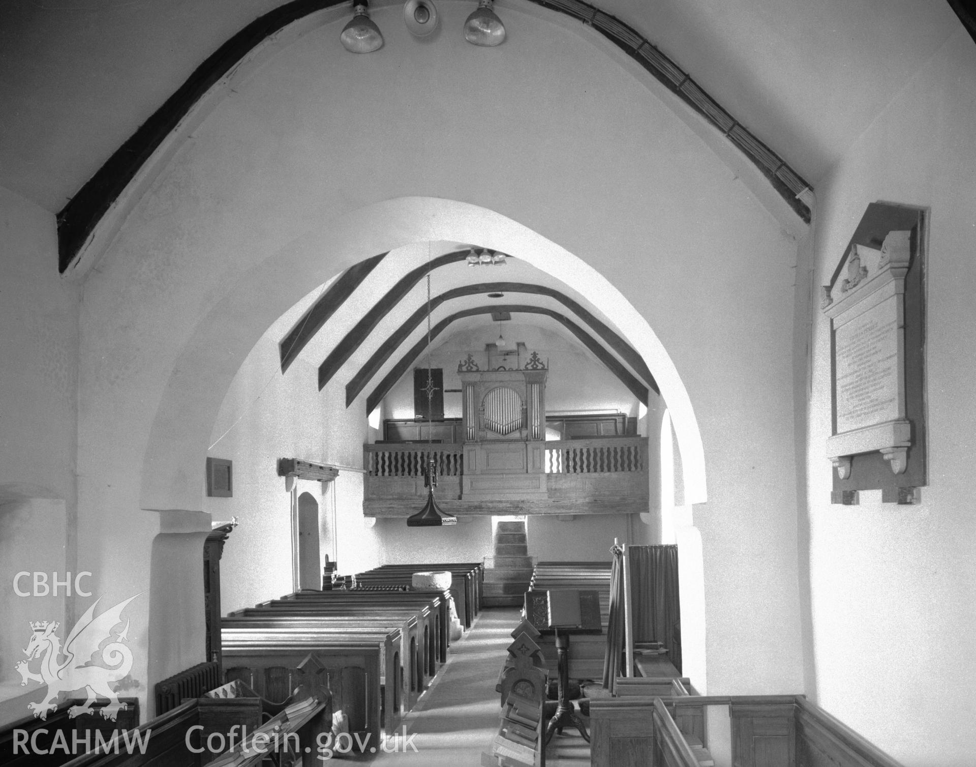 Interior view looking west.