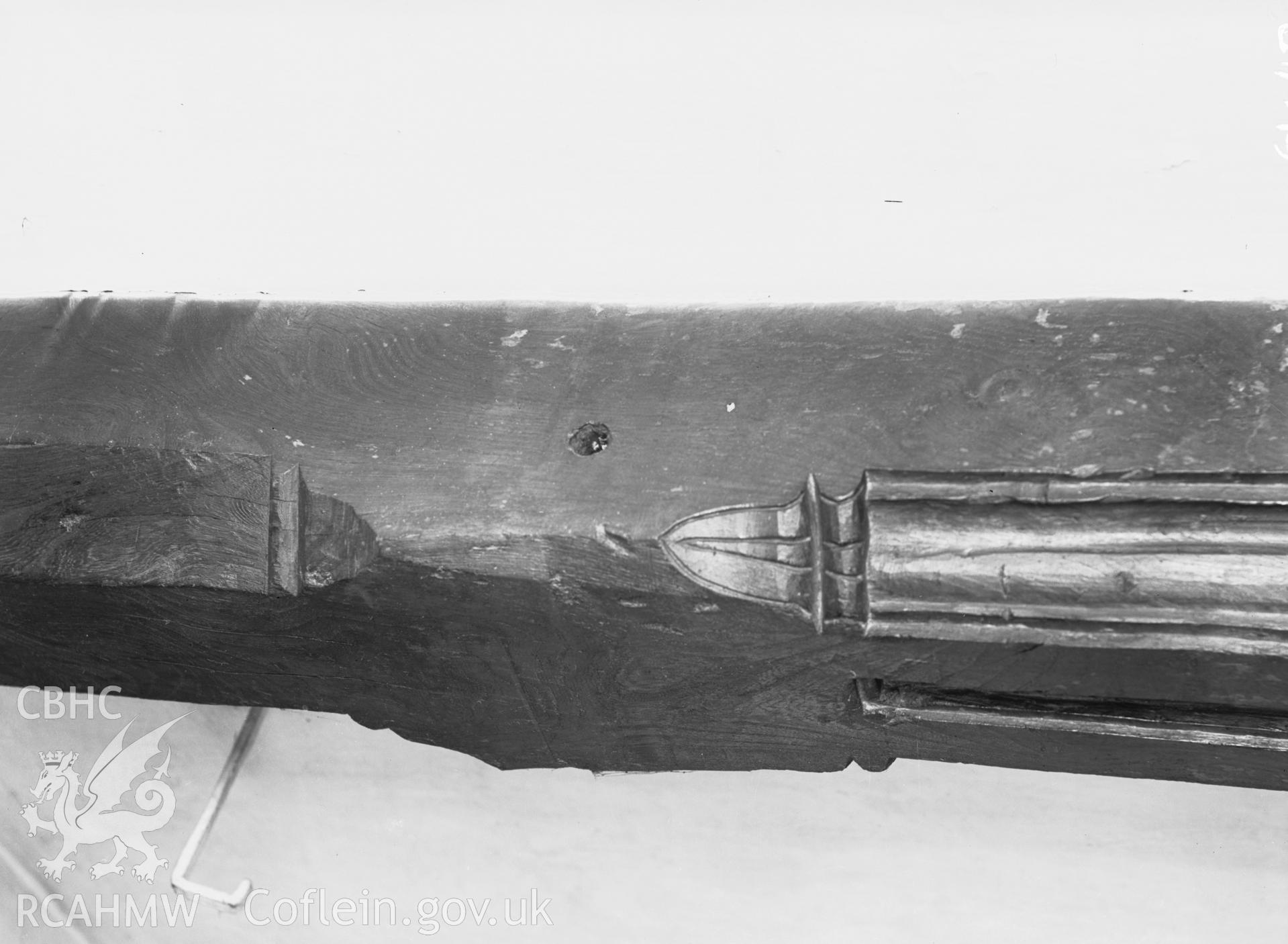 Detail of moulded beam.