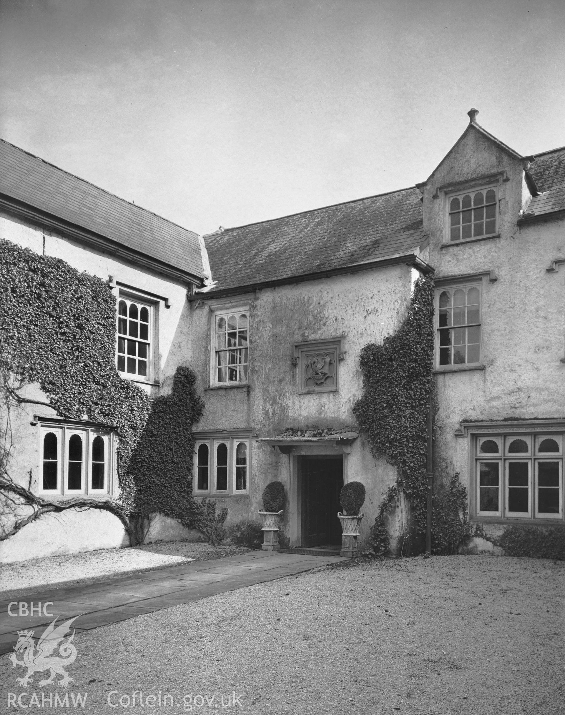 Exterior view showing the courtyard from the north-west.