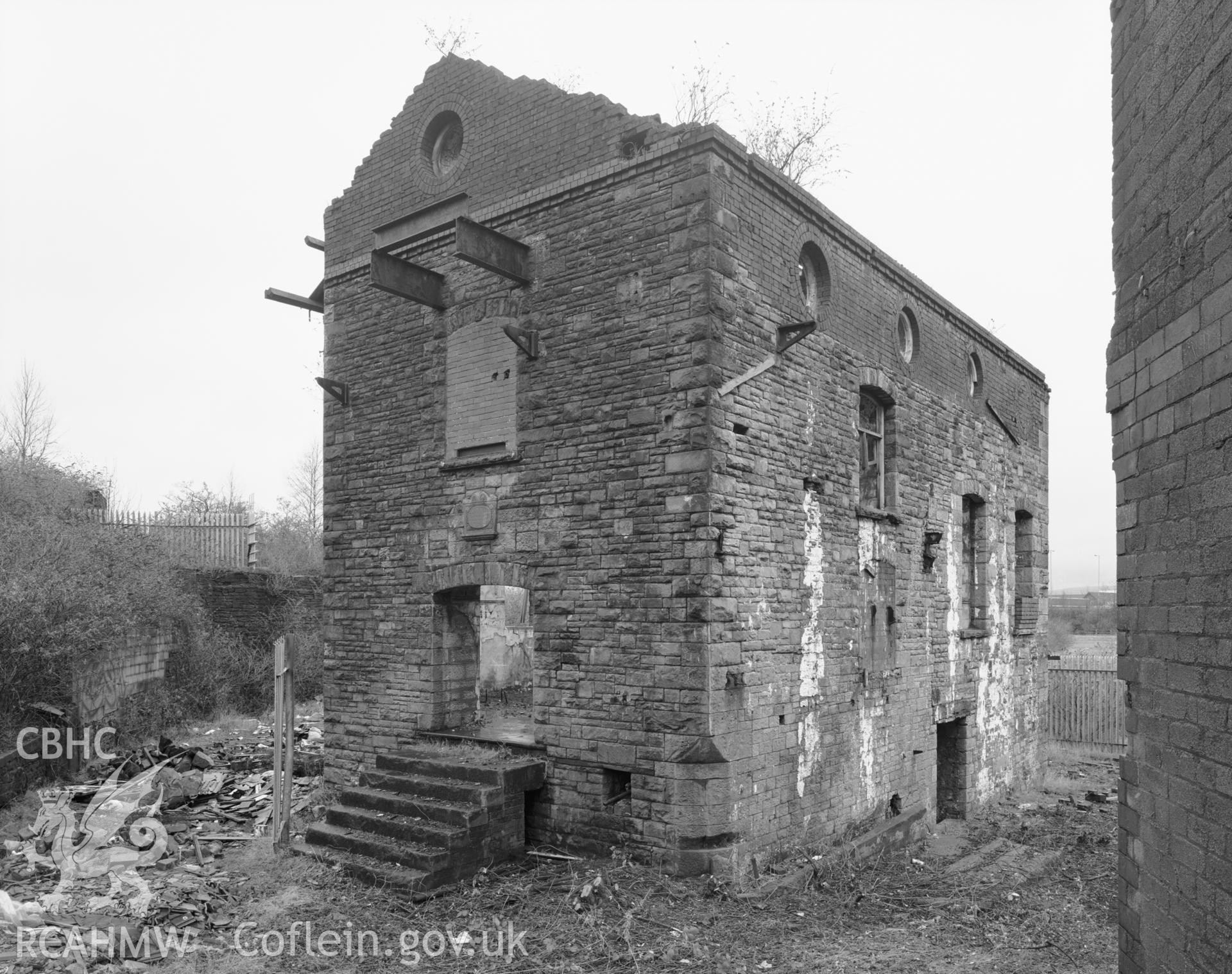 Hafod Works 1860 engine house (nprn 33743) view from S.