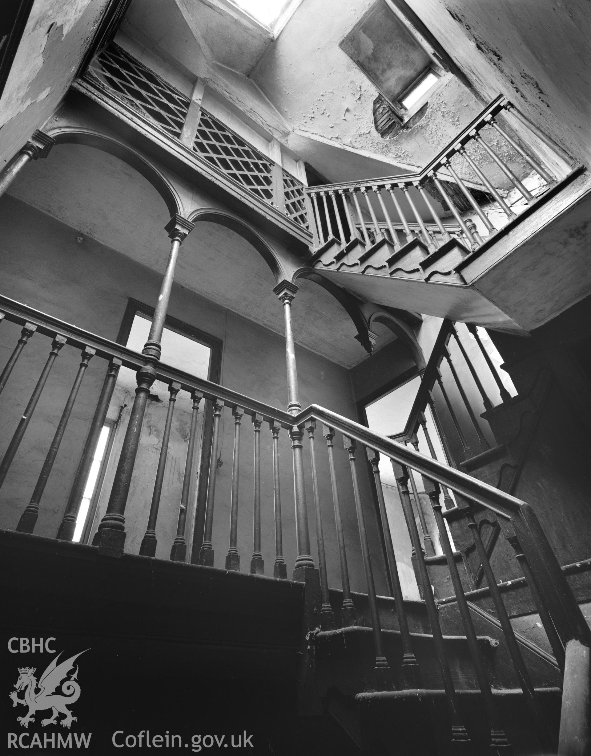 Interior view of Castle House, showing the staircase.