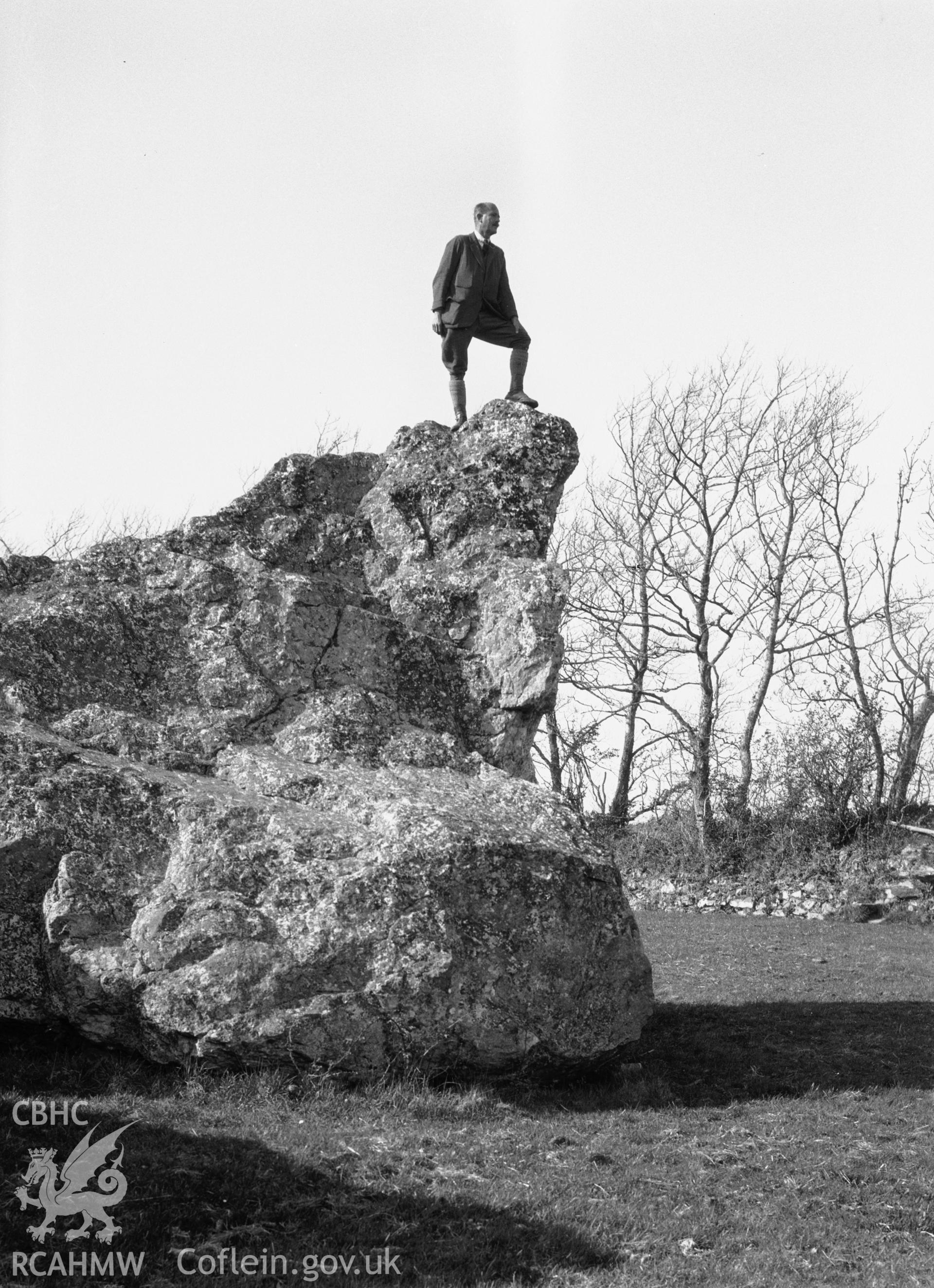 Cromlech with male  figure.