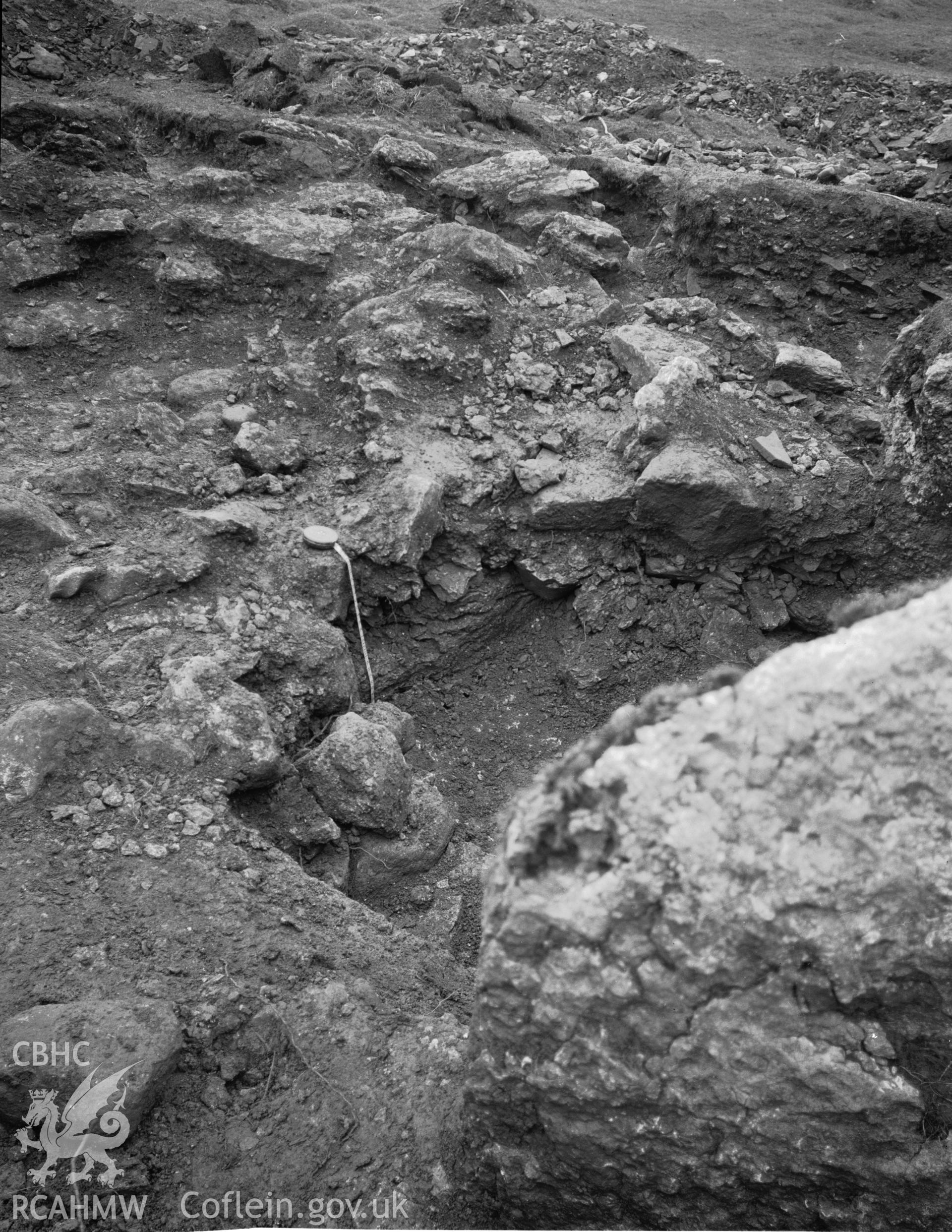 Western blocking of the chamber, taken during the second season of excavation, April 1932.