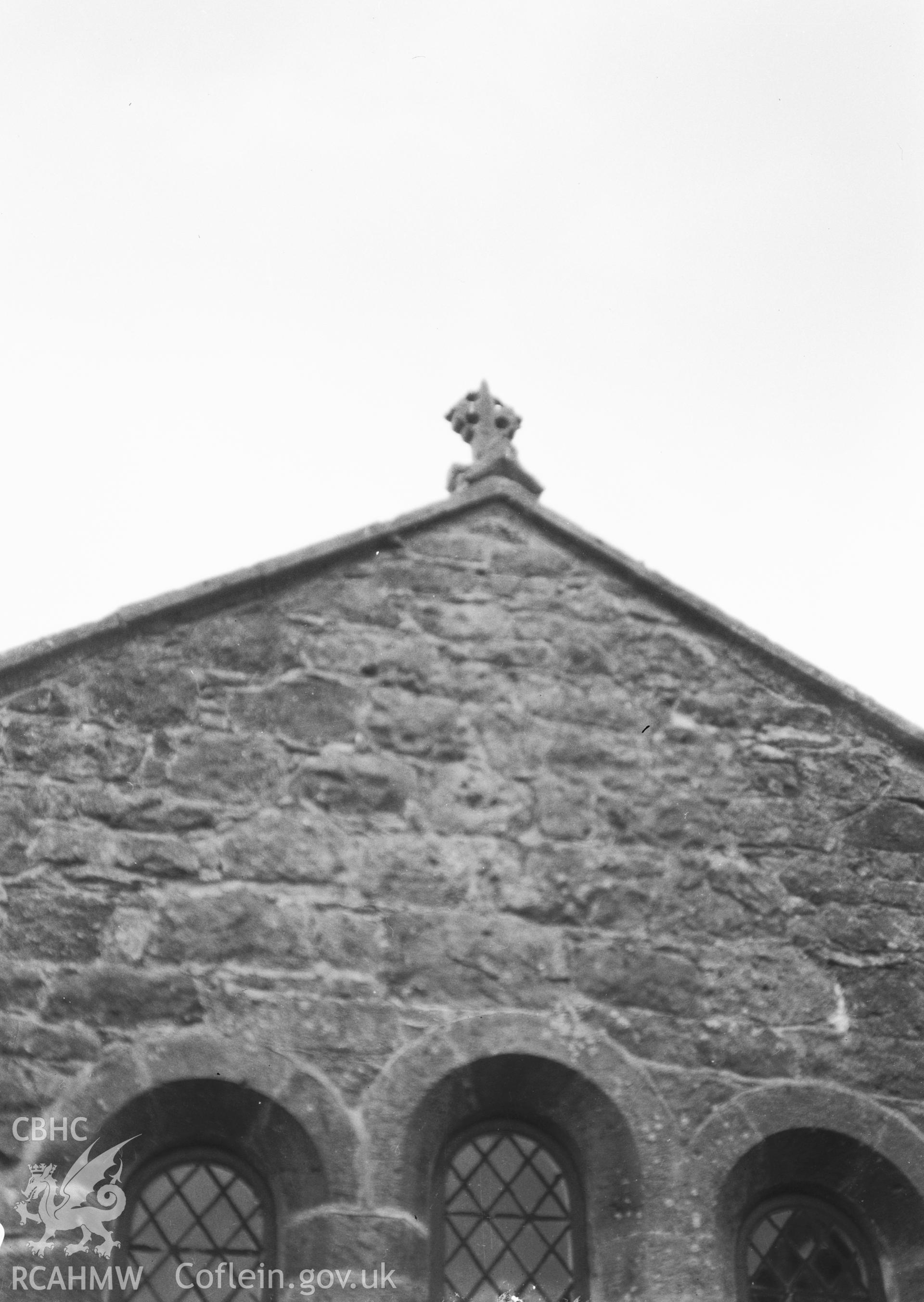 Digitised copy of a black and white negative showing Llanffinan Chuch, produced by RCAHMW, before 1960.