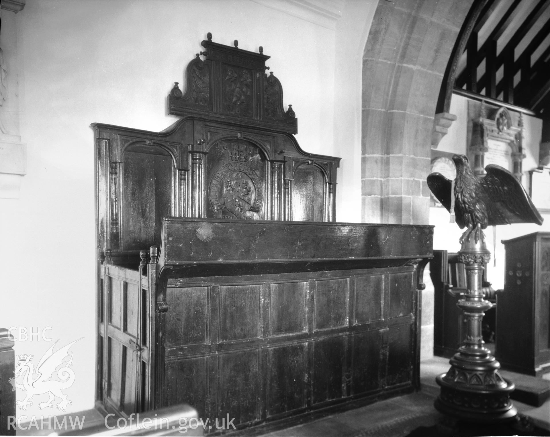 Pew in south wall of nave