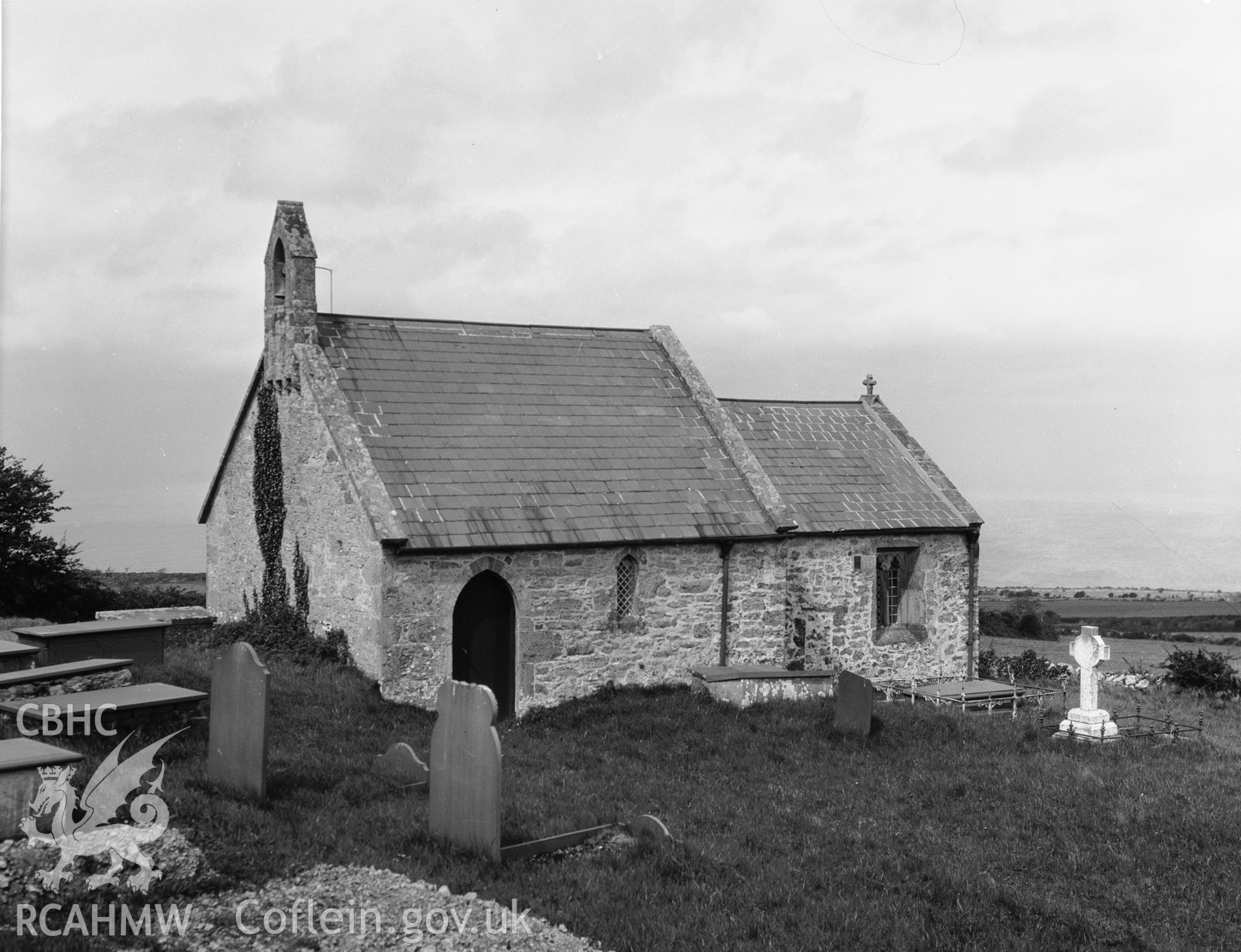 Digitised copy of a black and white negative showing St Michael'. Church, produced by RCAHMW, June 1929.