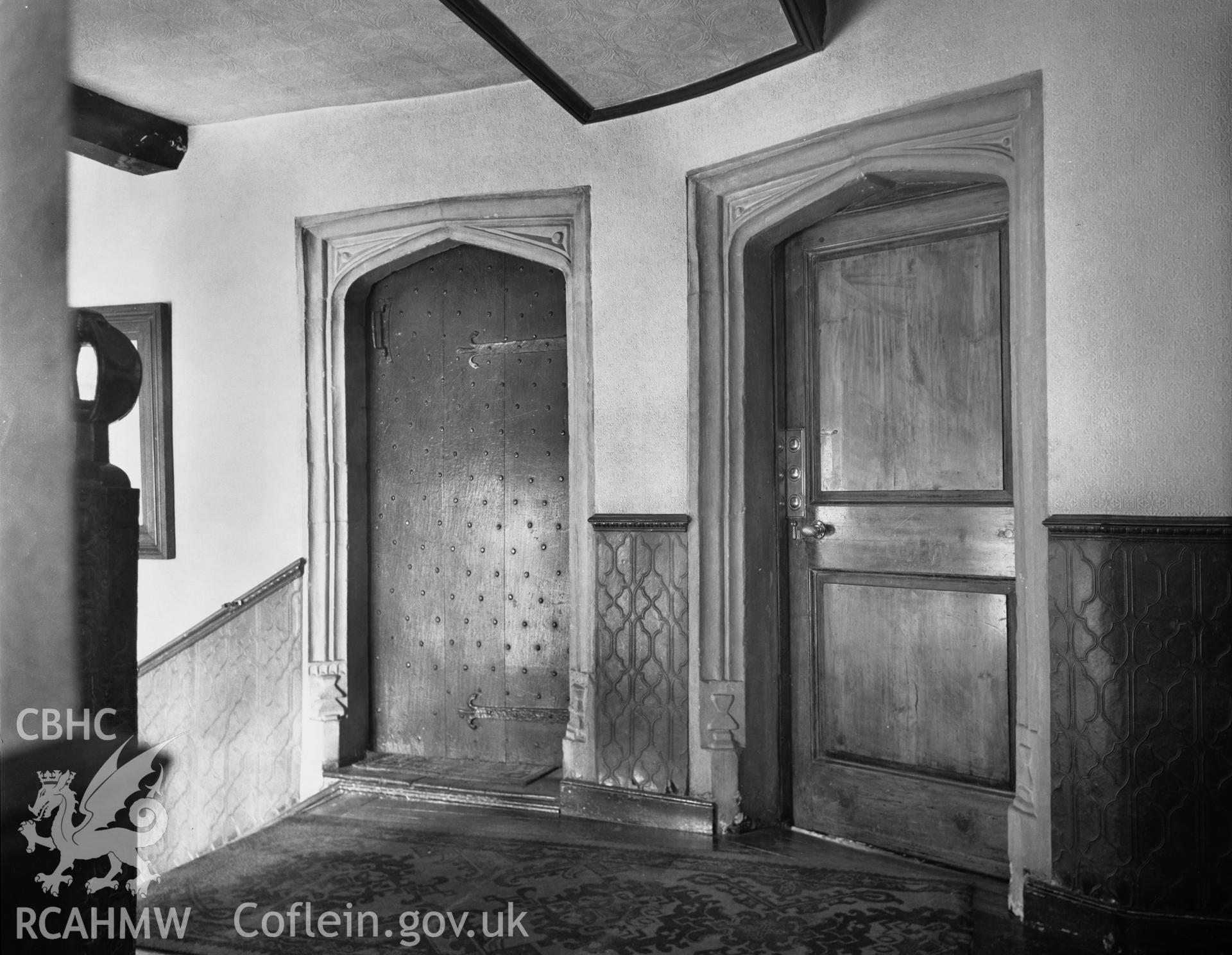 Interior view showing bedroom doors.