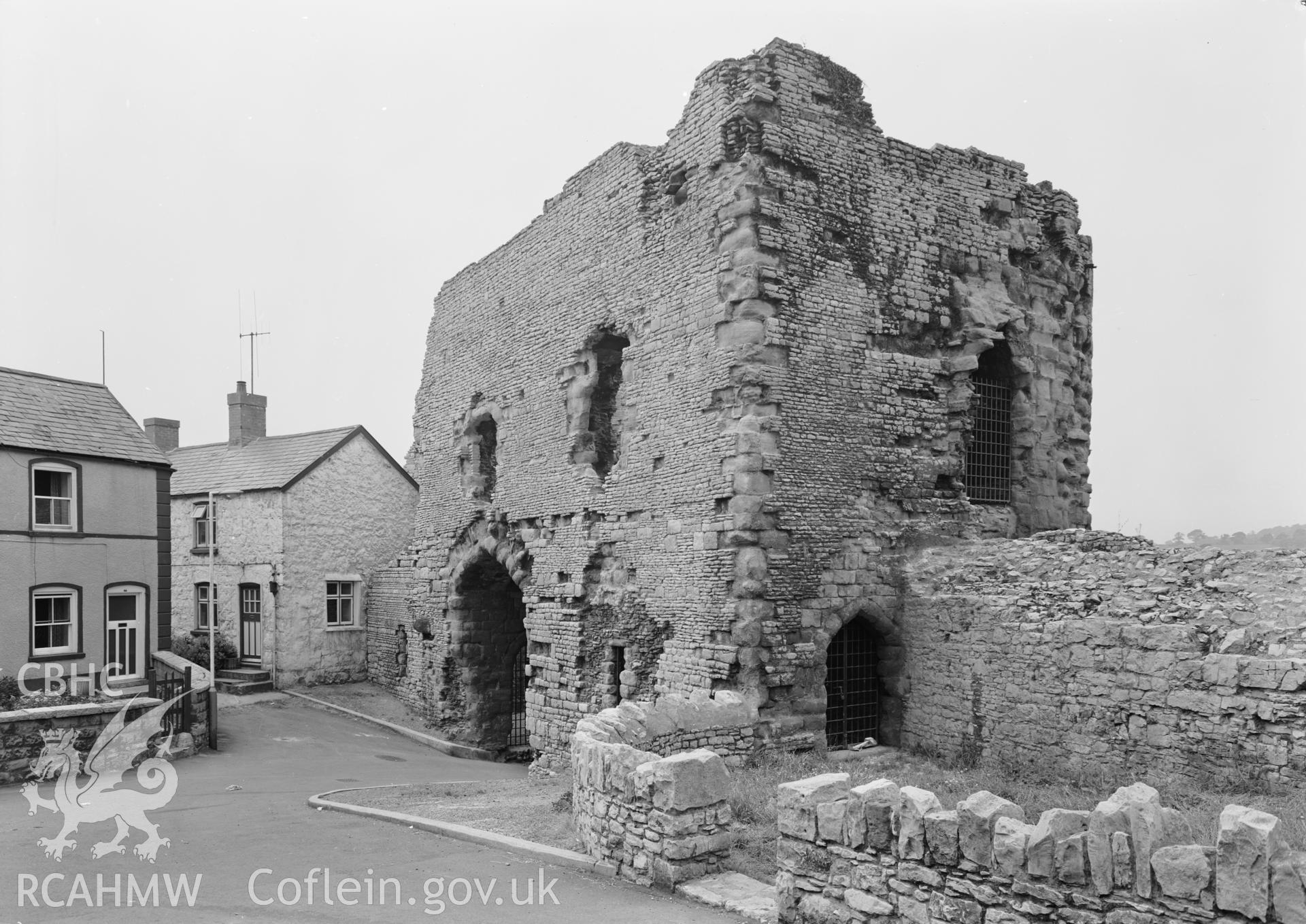 D.O.E photograph of Denbigh Town Walls & Friary.