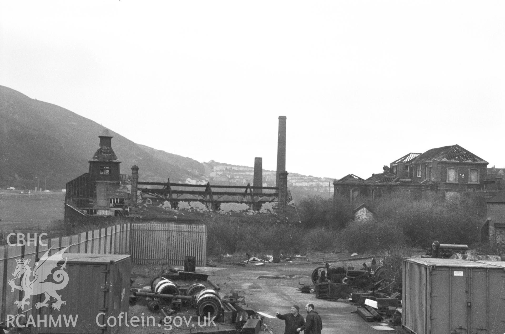 Photograph of Morfa Copperworks Laboratory, Swansea: showing north-west side (to the right of the picture). The left of the picture also shows the north-west side of the power-house and canteen.