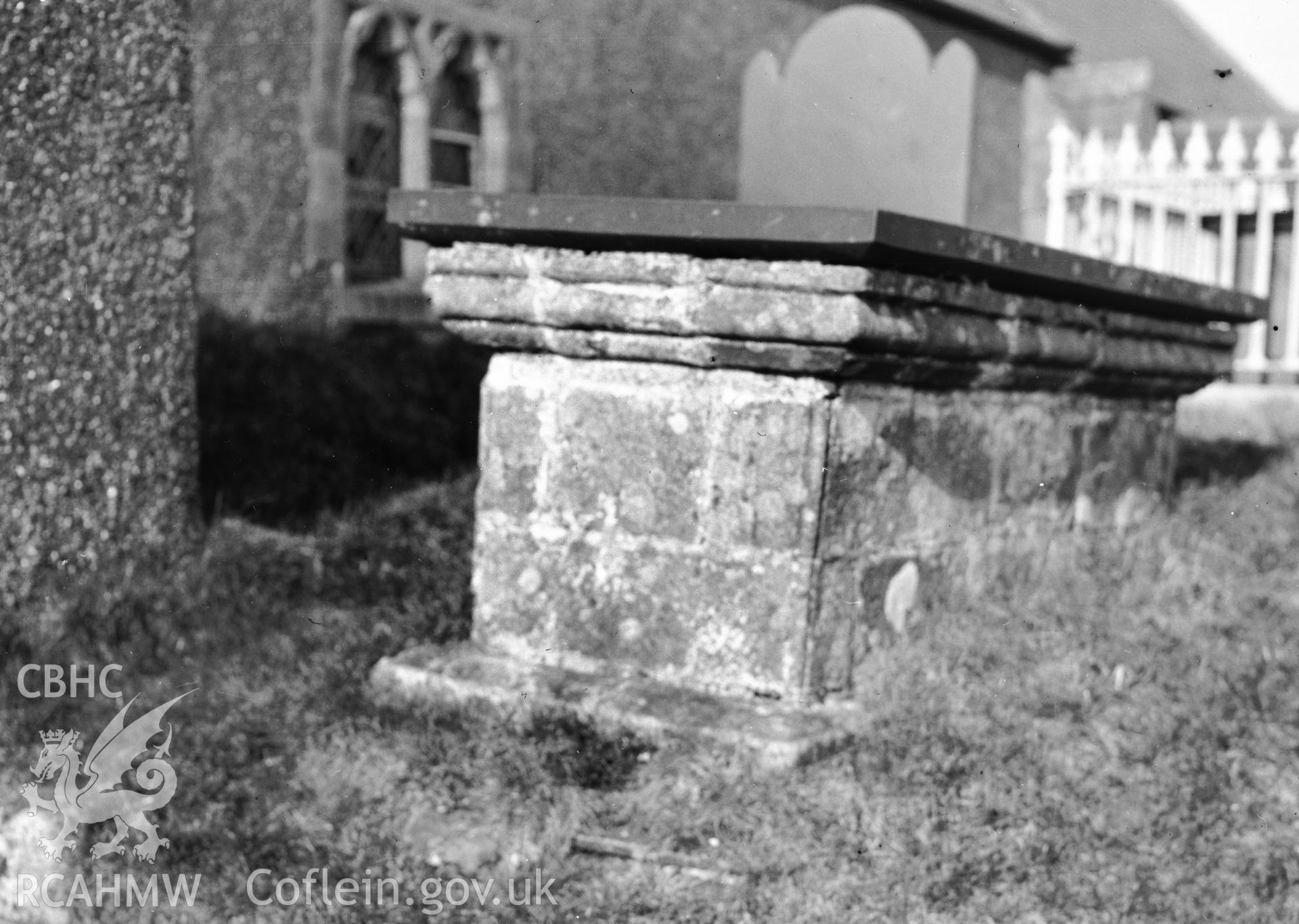 Tomb in the churchyard, taken before 1960.