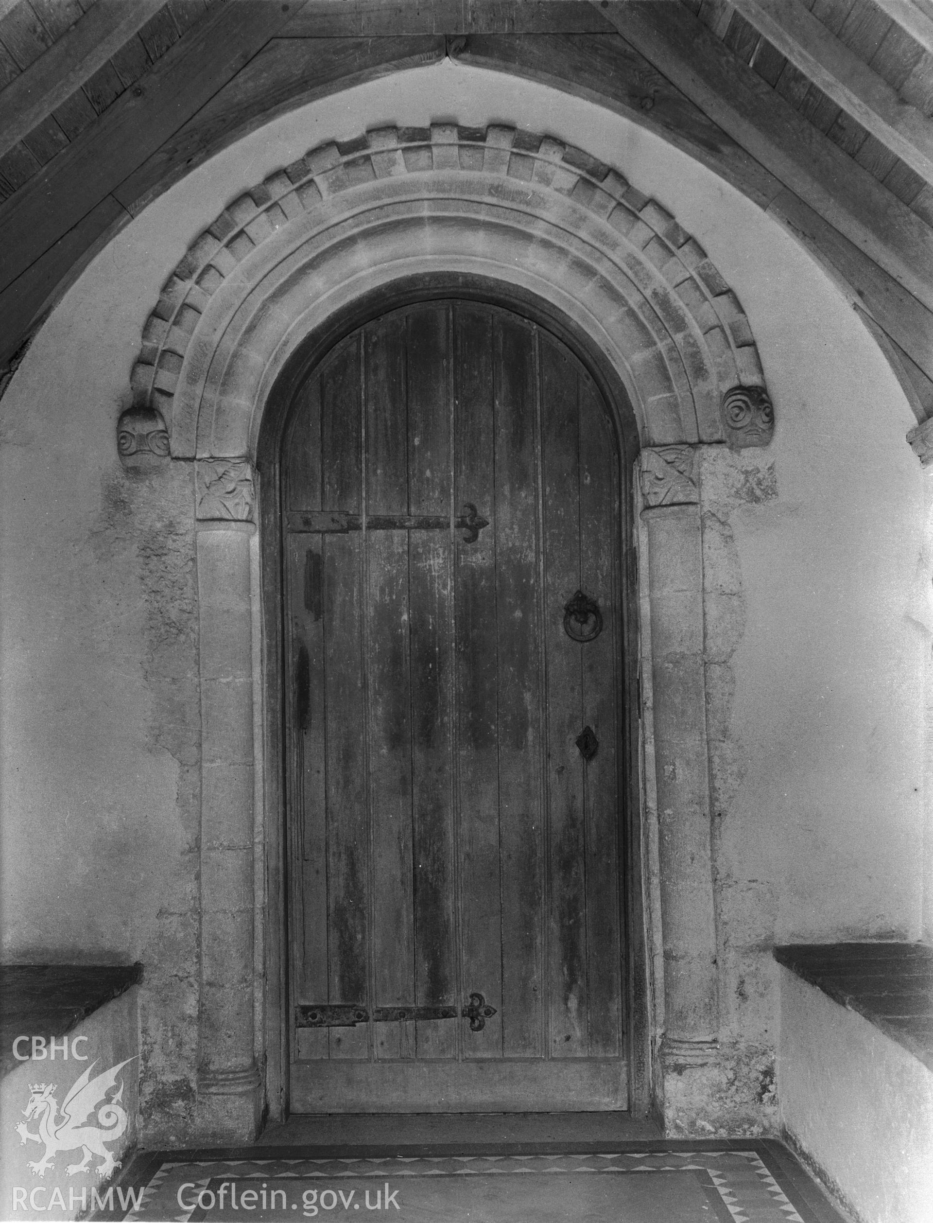 Interior view showing the south doorway.